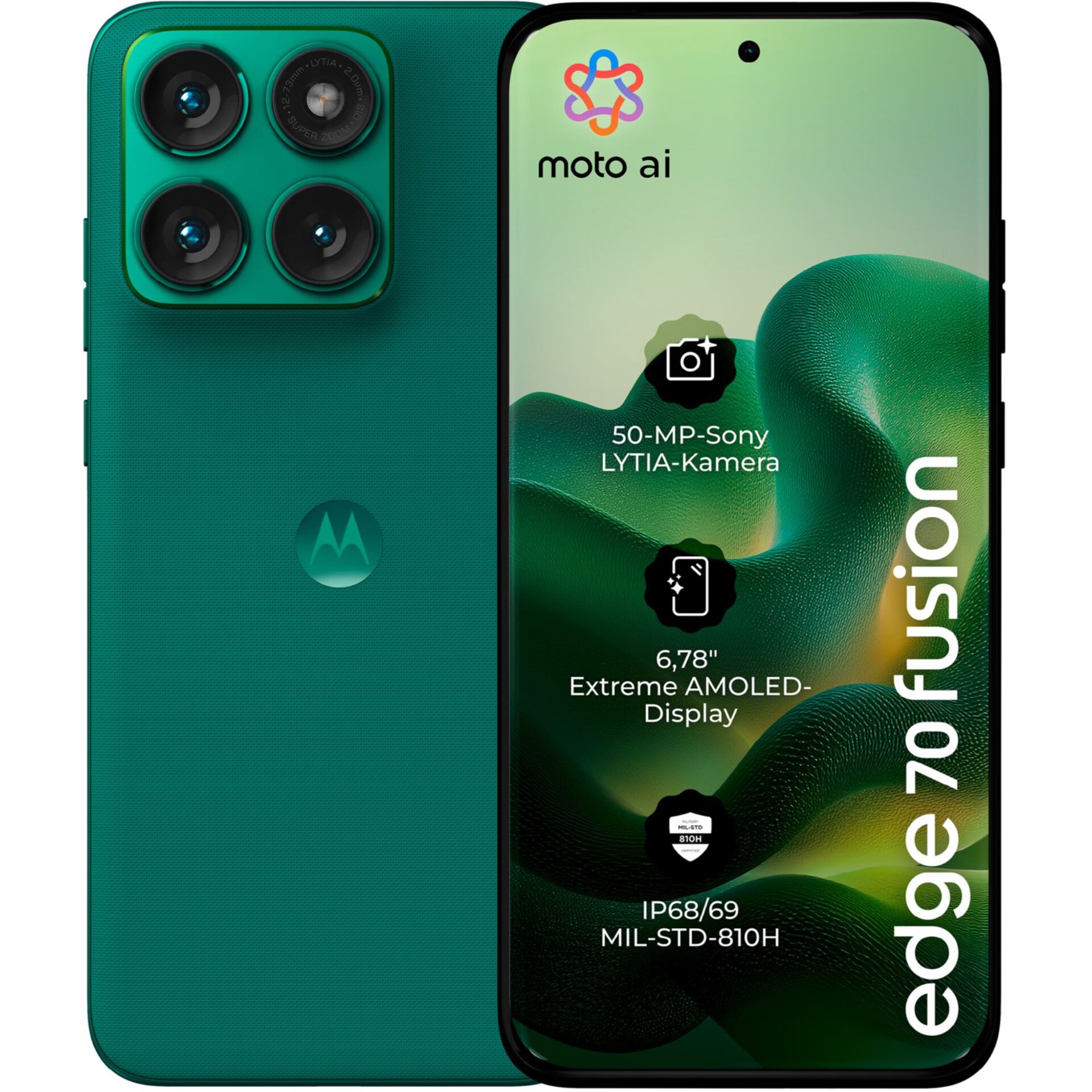 Motorola edge 70 fusion  sporting green