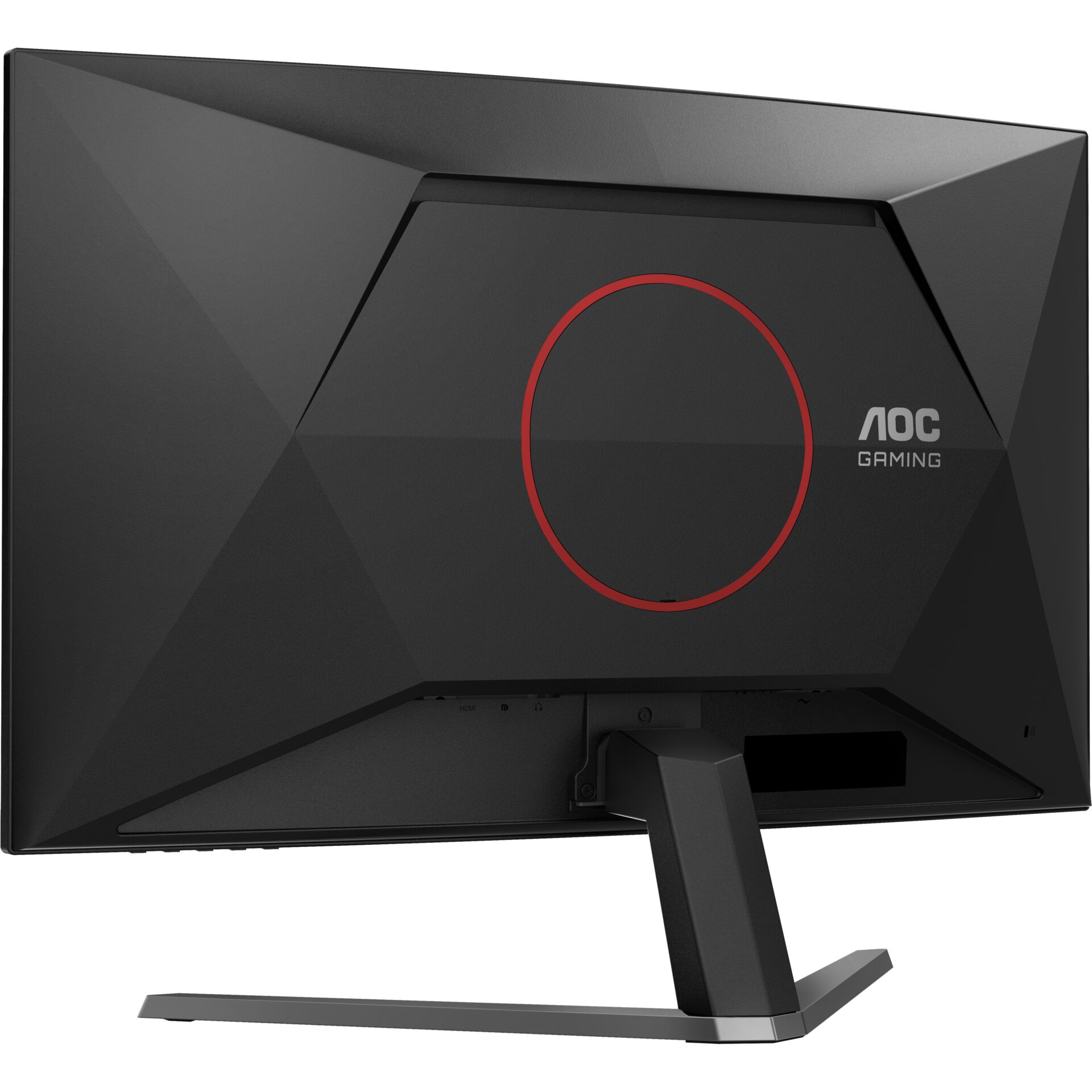 monitor, gaming, IPS, schwarz, roter_ring