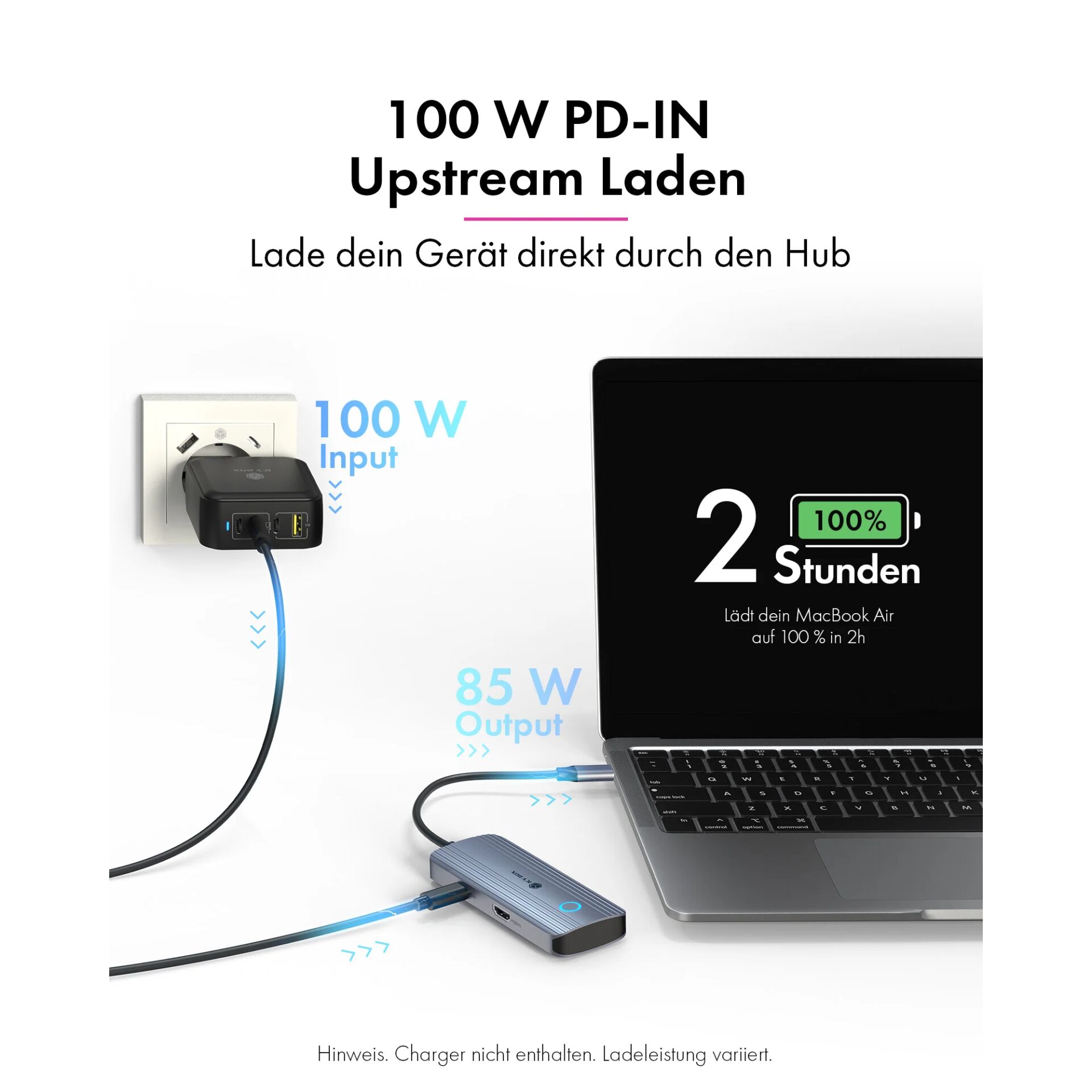 Ladegerät, PD-In, USB-C, Power Delivery, Hub/Adapter