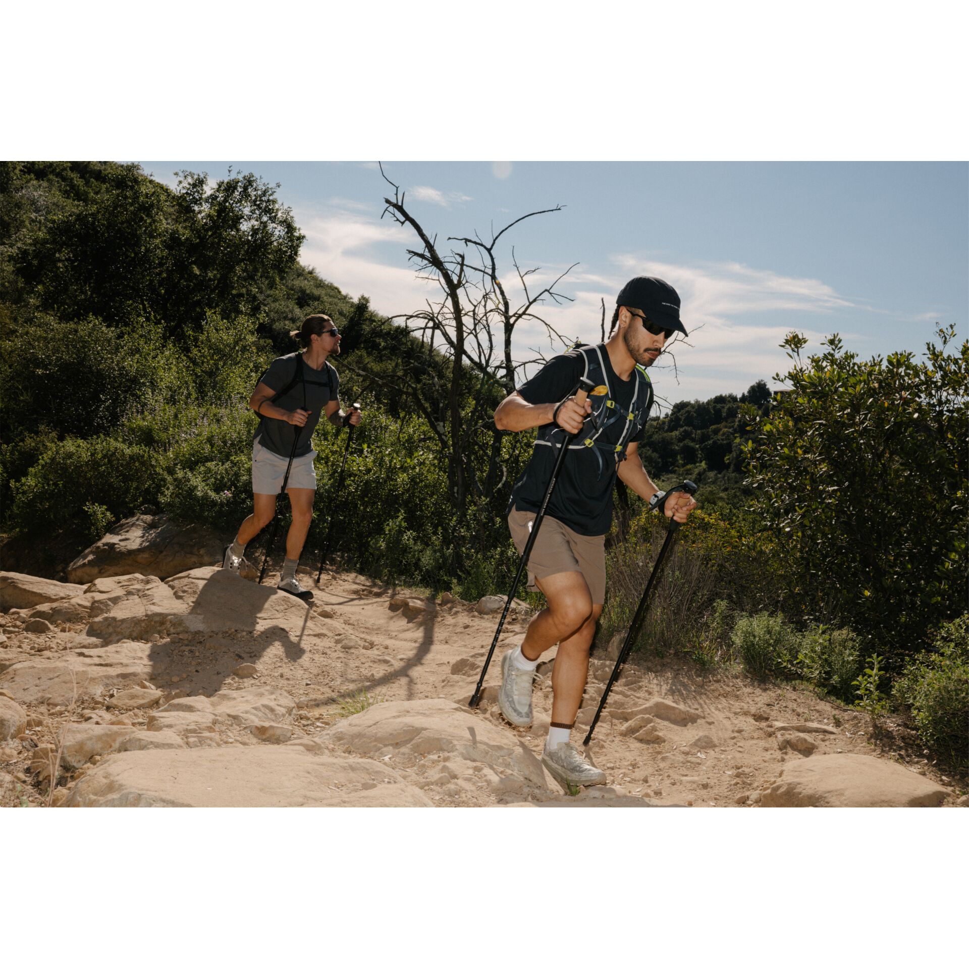 Wandern, Wanderschuhe, Stöcke, Outdoor-Szene, Bergwandern