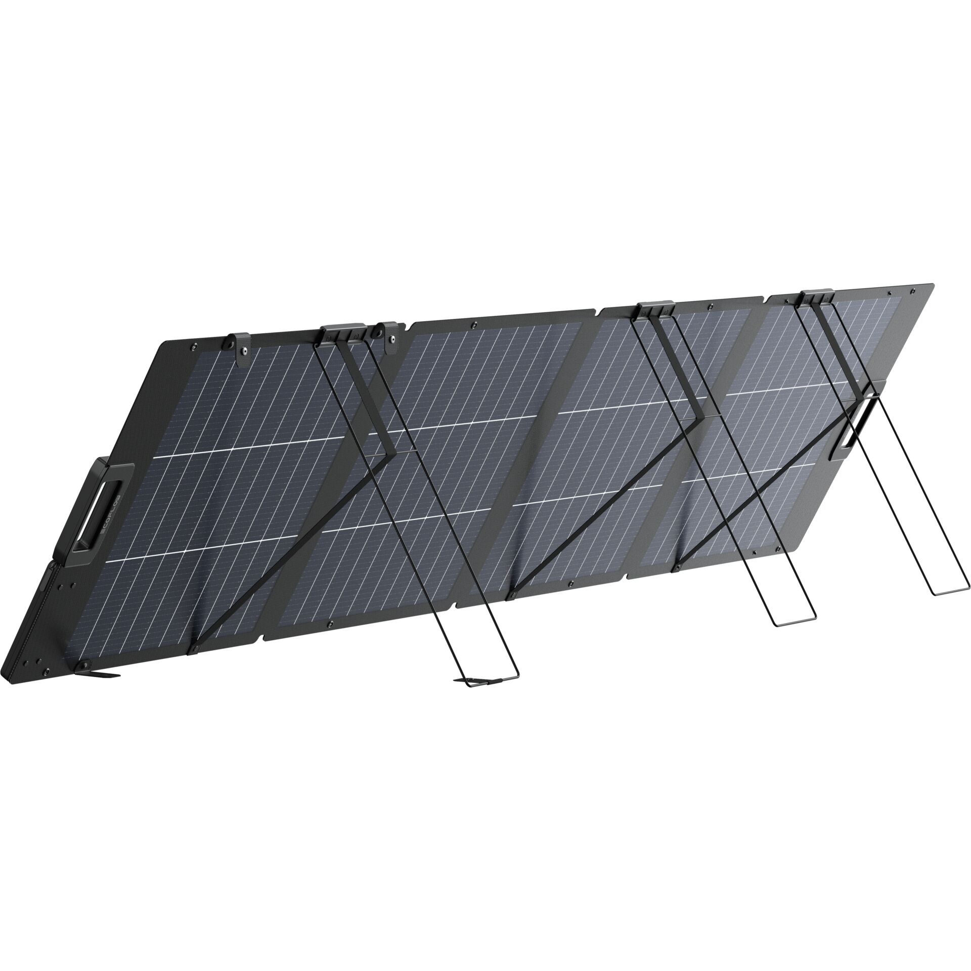 Faltbares Solarpanel, Solarmodul, Dunkelgrau, Aufstellbeine, Tragbar
