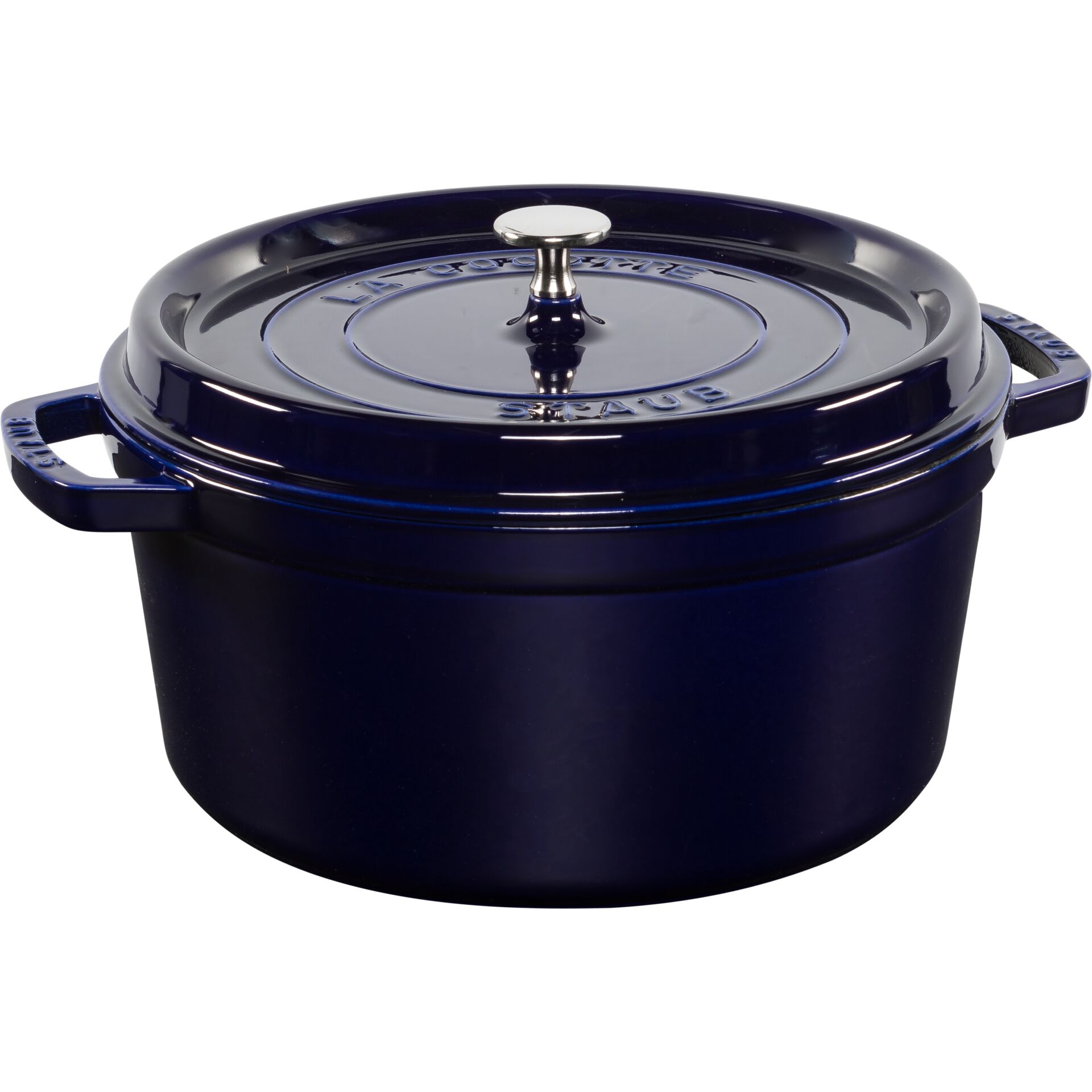 Staub La Cocotte 28cm rund,  dunkelblau, Gusseisen