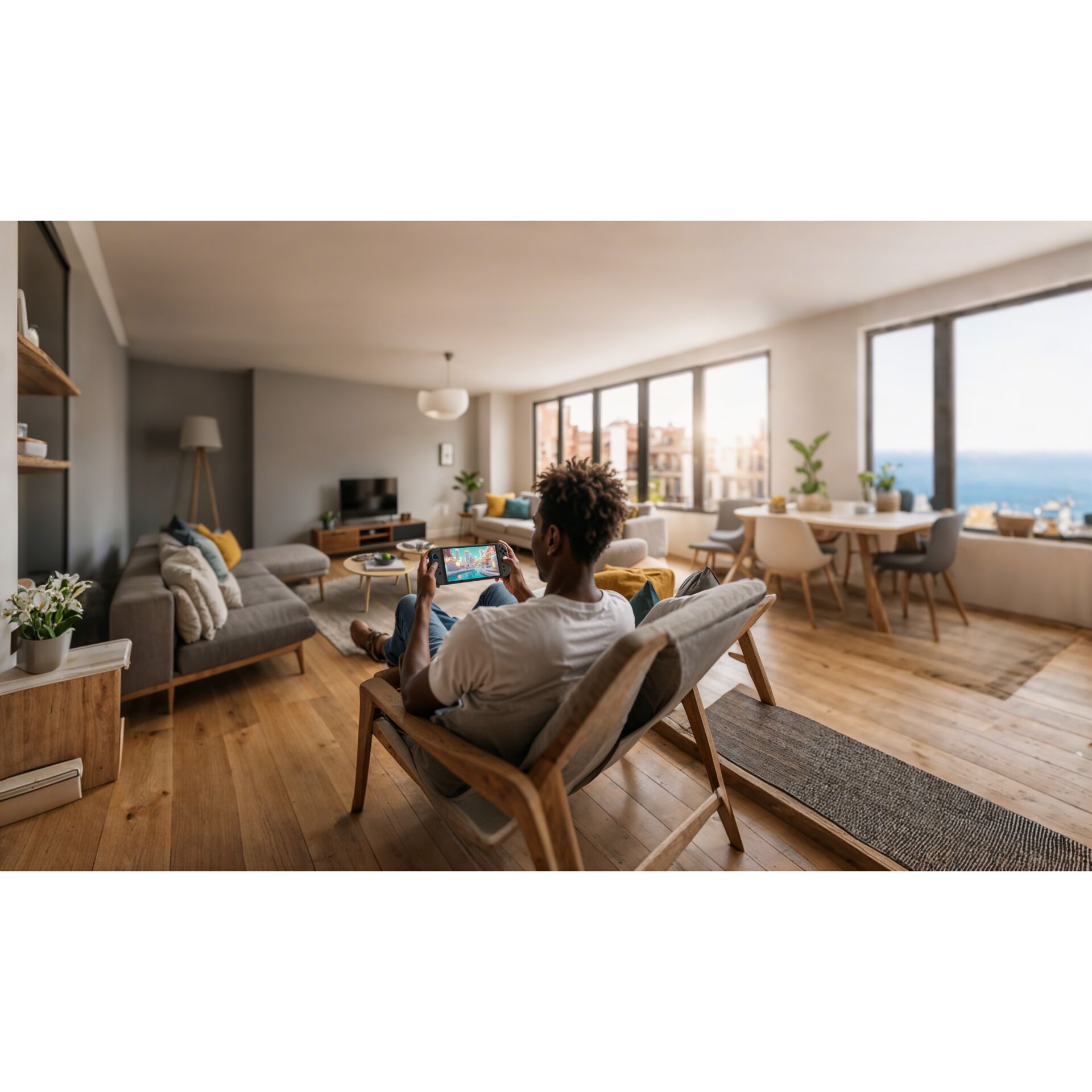 Innenarchitektur, Inneneinrichtung, Lampe, Person, Pflanze