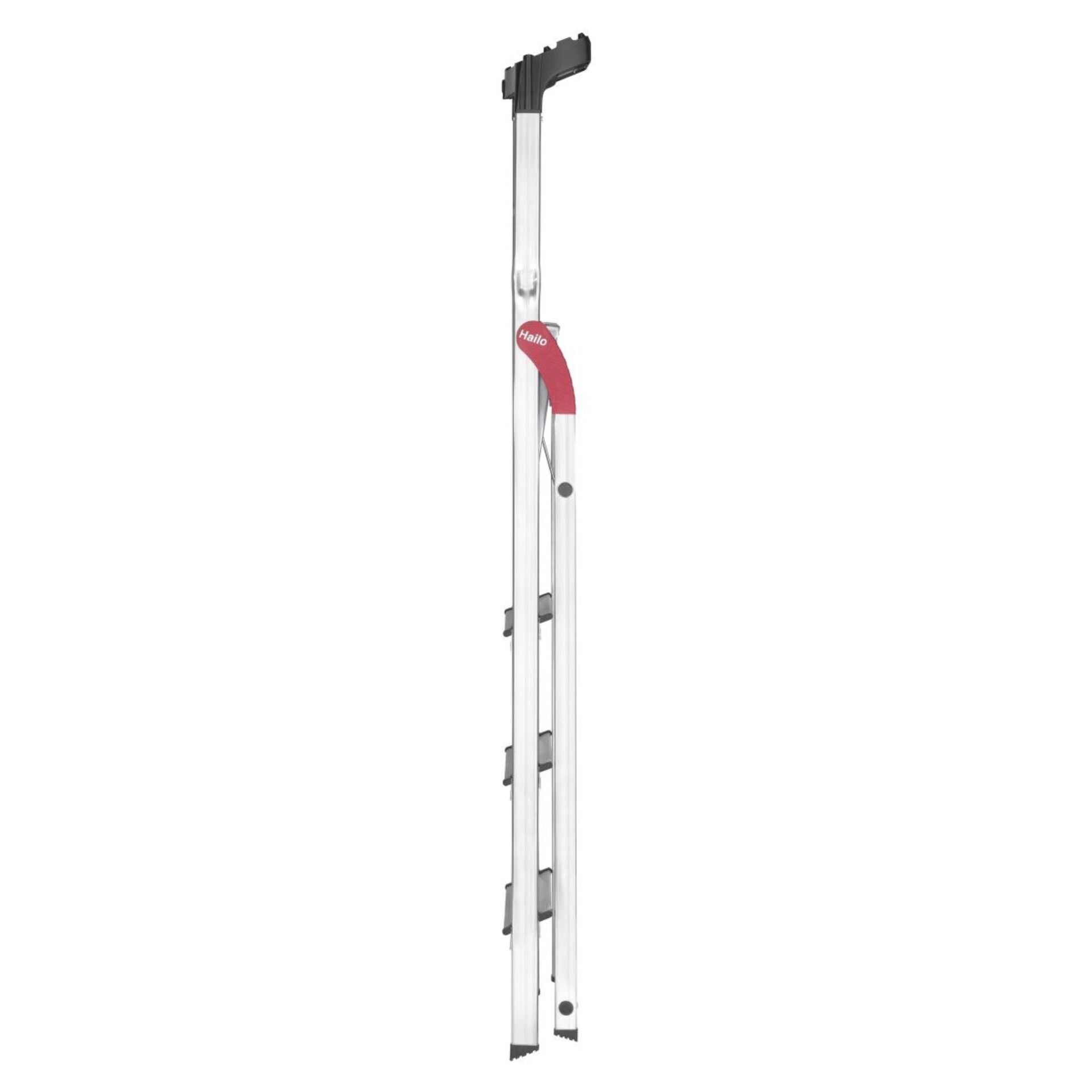 Teleskopleiter, Ausziehleiter, Aluminium, verstellbar, Sicherheitsstopp