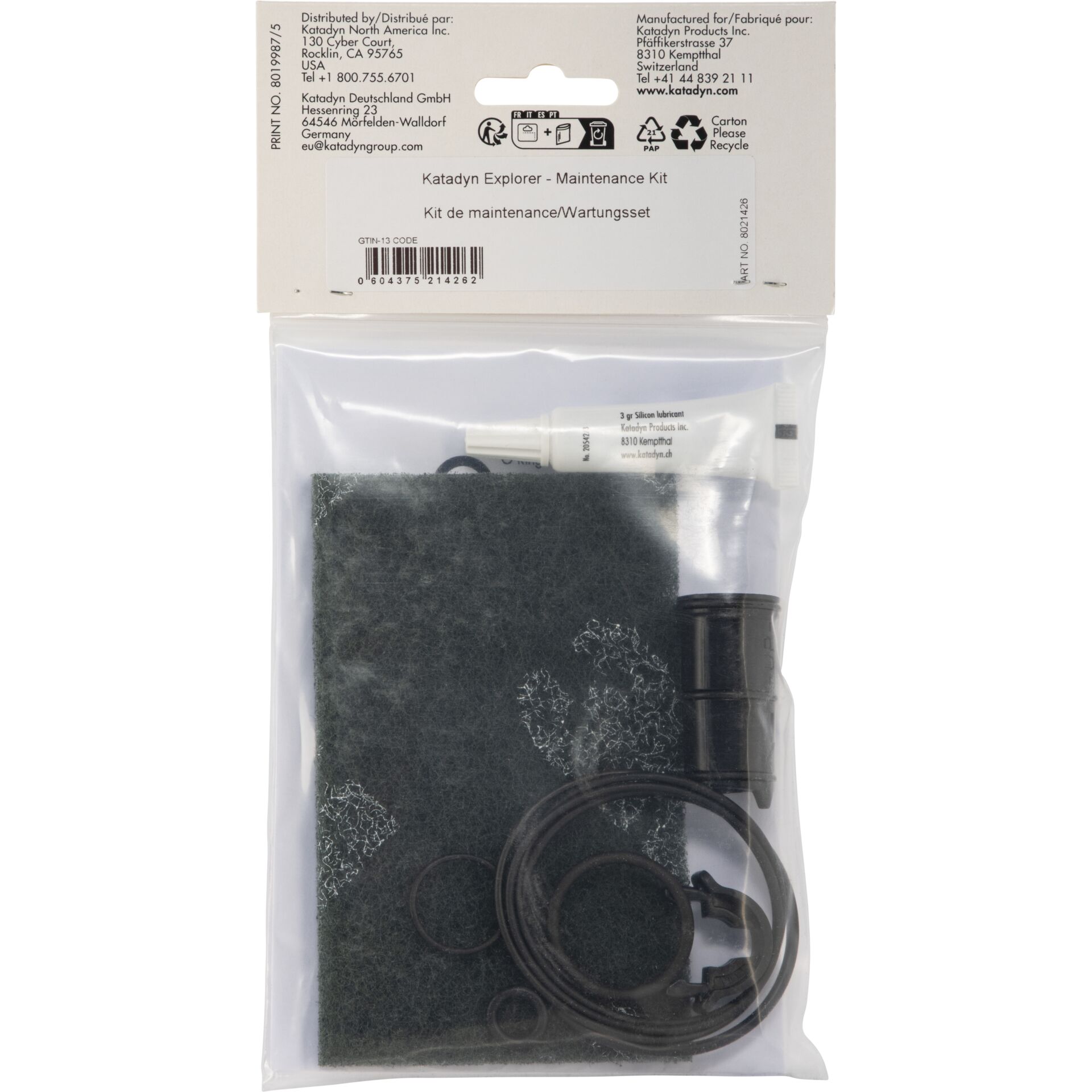 Wartungsset, Inhaltskit, Schmiermittel-Tube, Filter, Kartusche dichtung