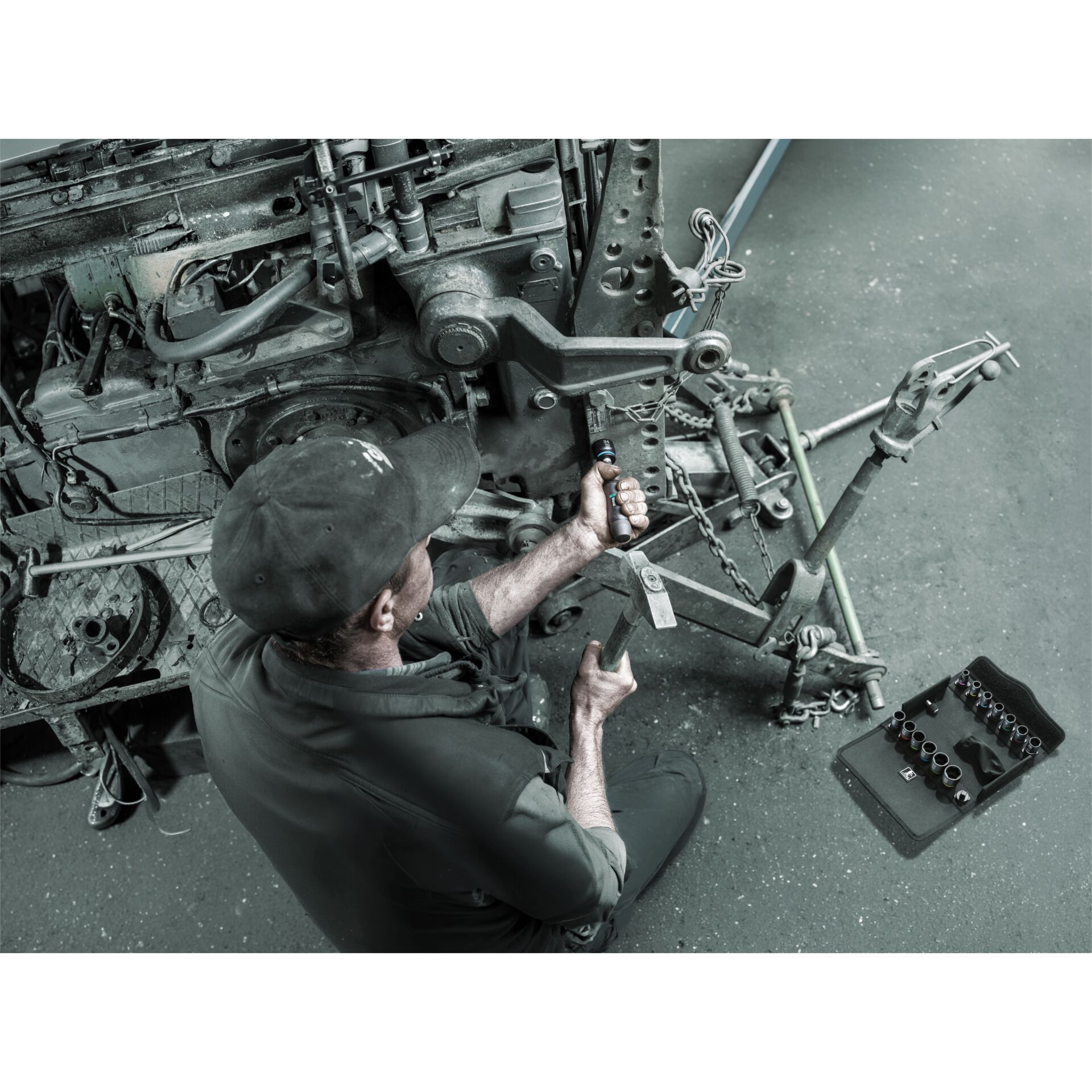 mechanic, werkzeugset, schraubenschlüssel, wagenheber, motor