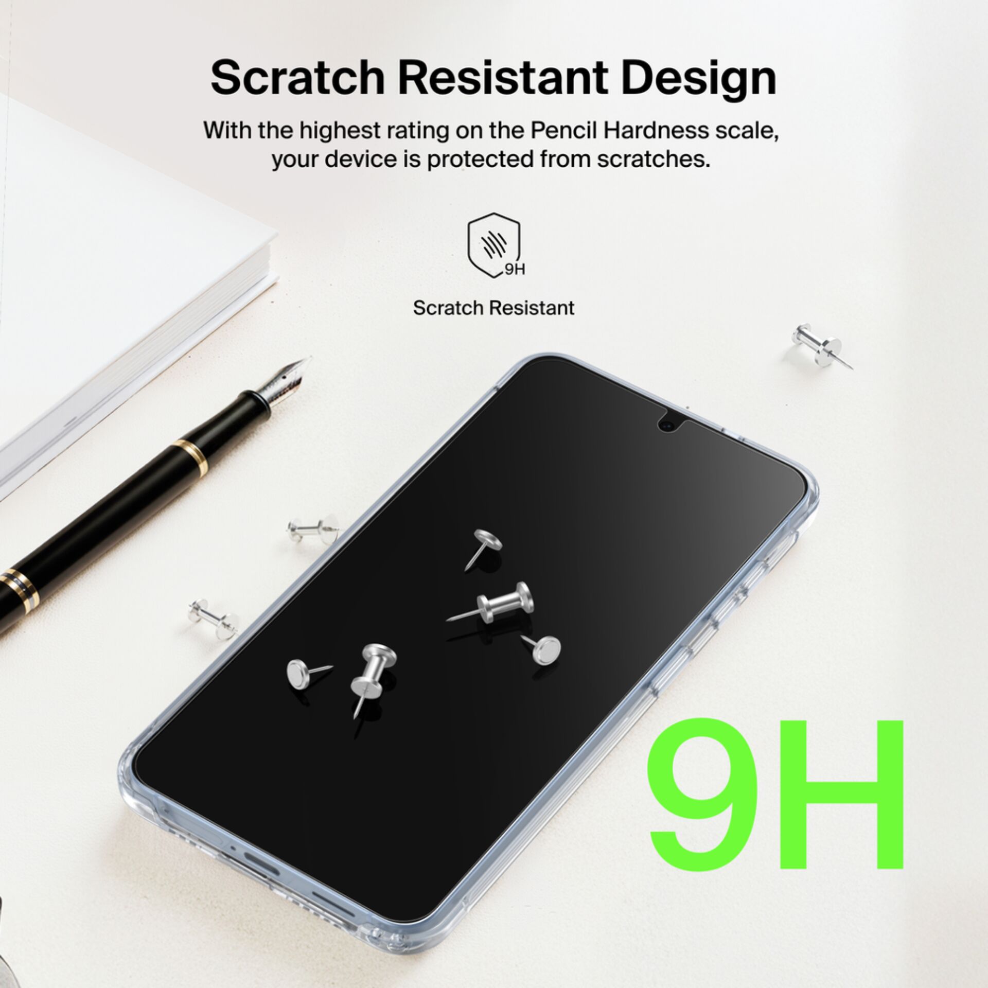 Scratch Resistant, Schutzfolie, Telefon, Bildschirm, 9H
