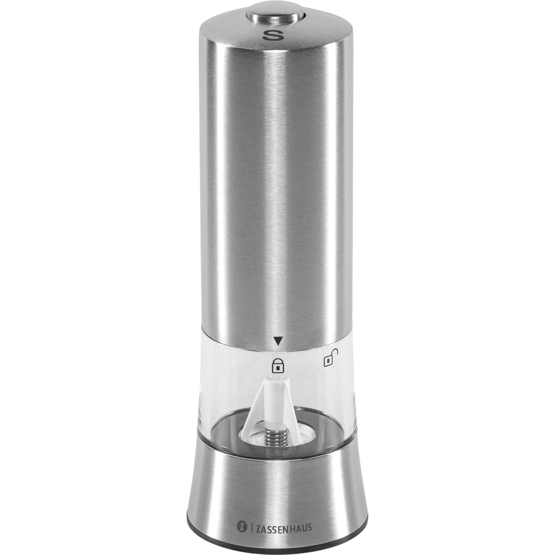 Salzstreuer, Salz-/Pfefferstreuer, Küchenzubehör, Stahl, Glaskomponent