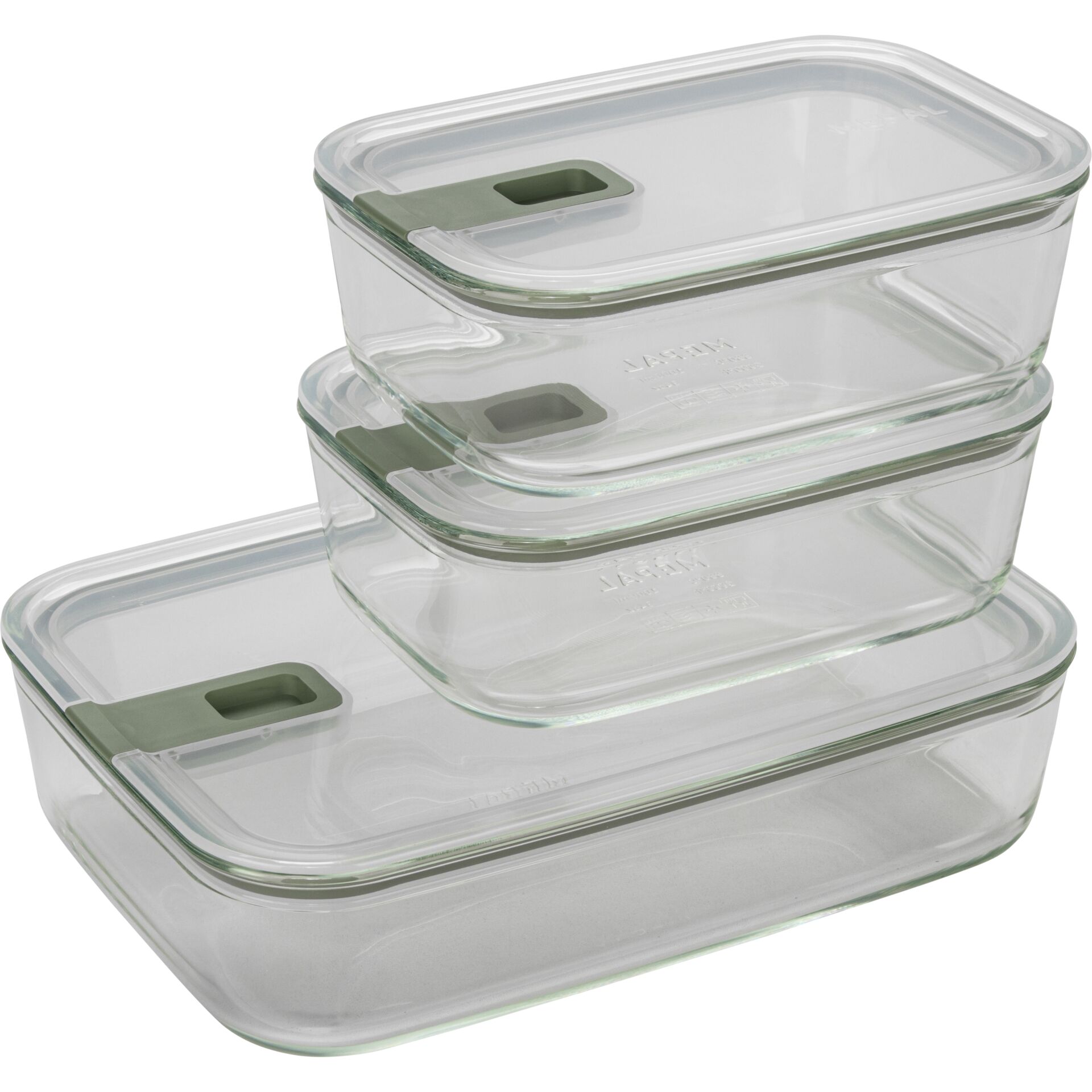 Glass container, Rectangular jar, Stackable, Glasbehälter, Aufbewahrungsbehälter