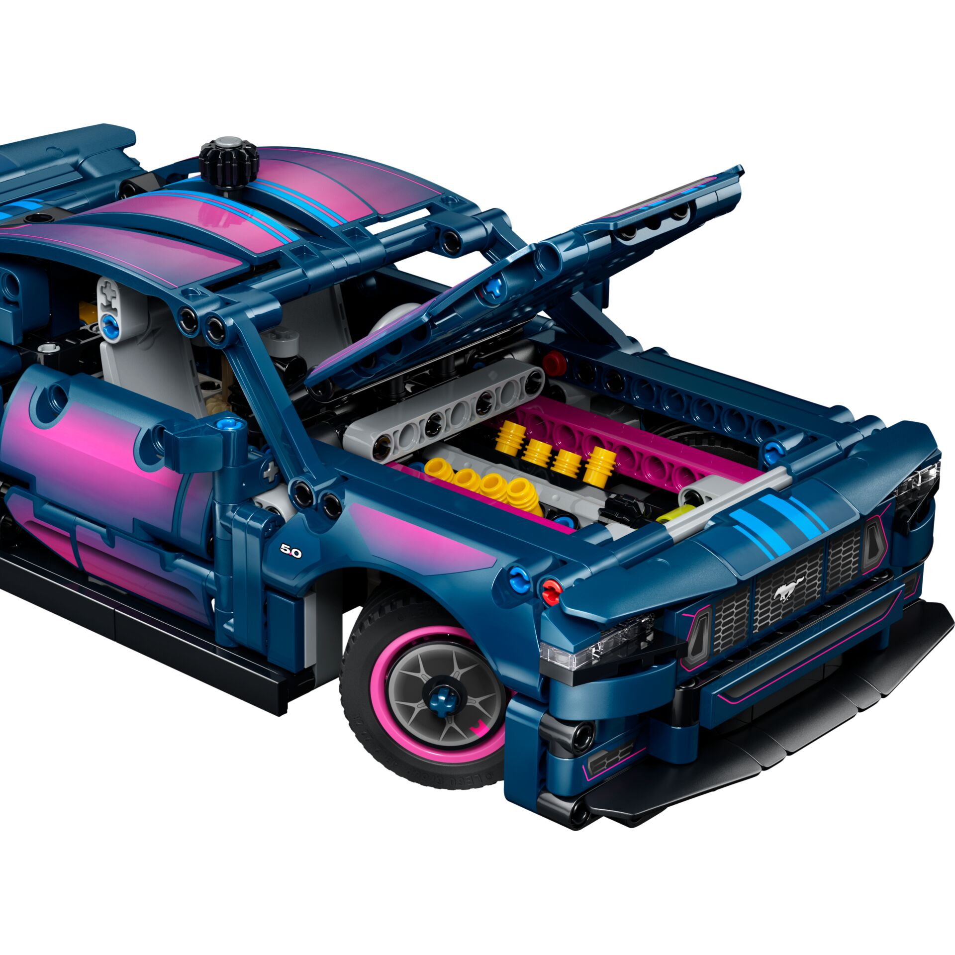 Lego Technic, Sportwagen, Flügeltüren, Blau Pink, Mechanische Motor