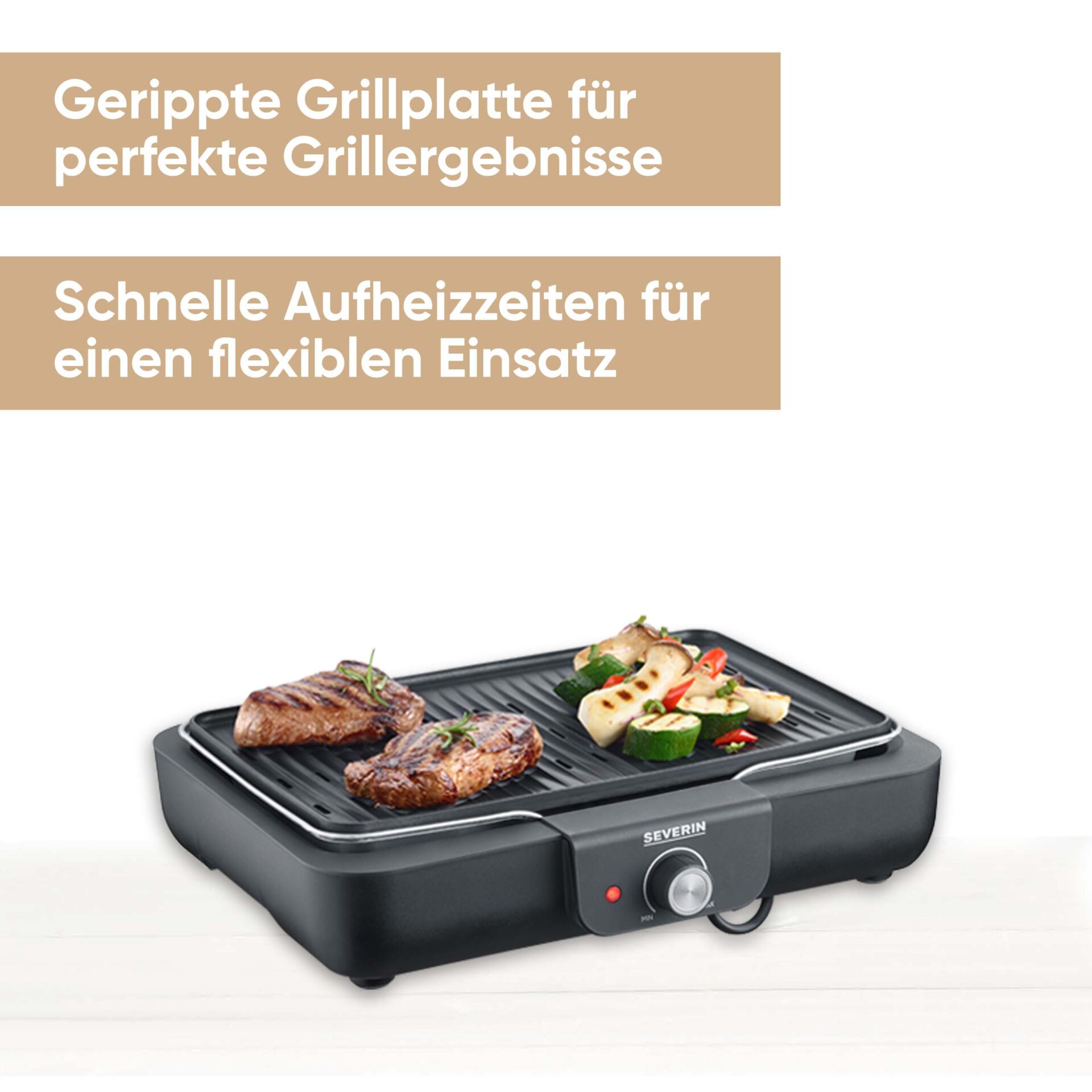 Grillplatte, Grillpfanne, Elektrisch, Rund-Grill, Gemüse-Spieße