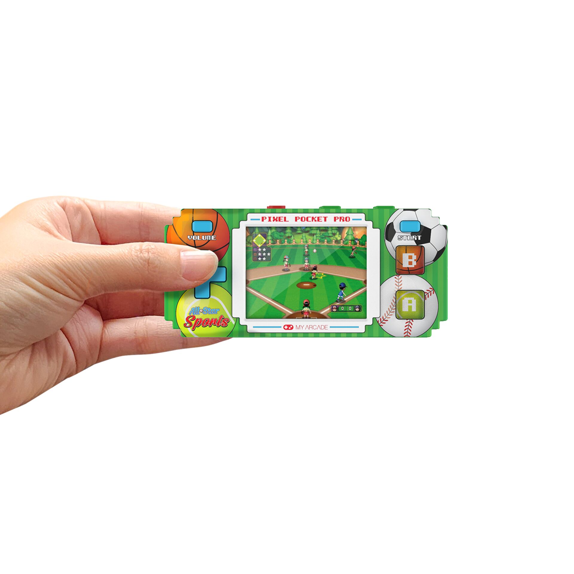 minicomputer, gaming handheld, screen game, sports game, handheld console