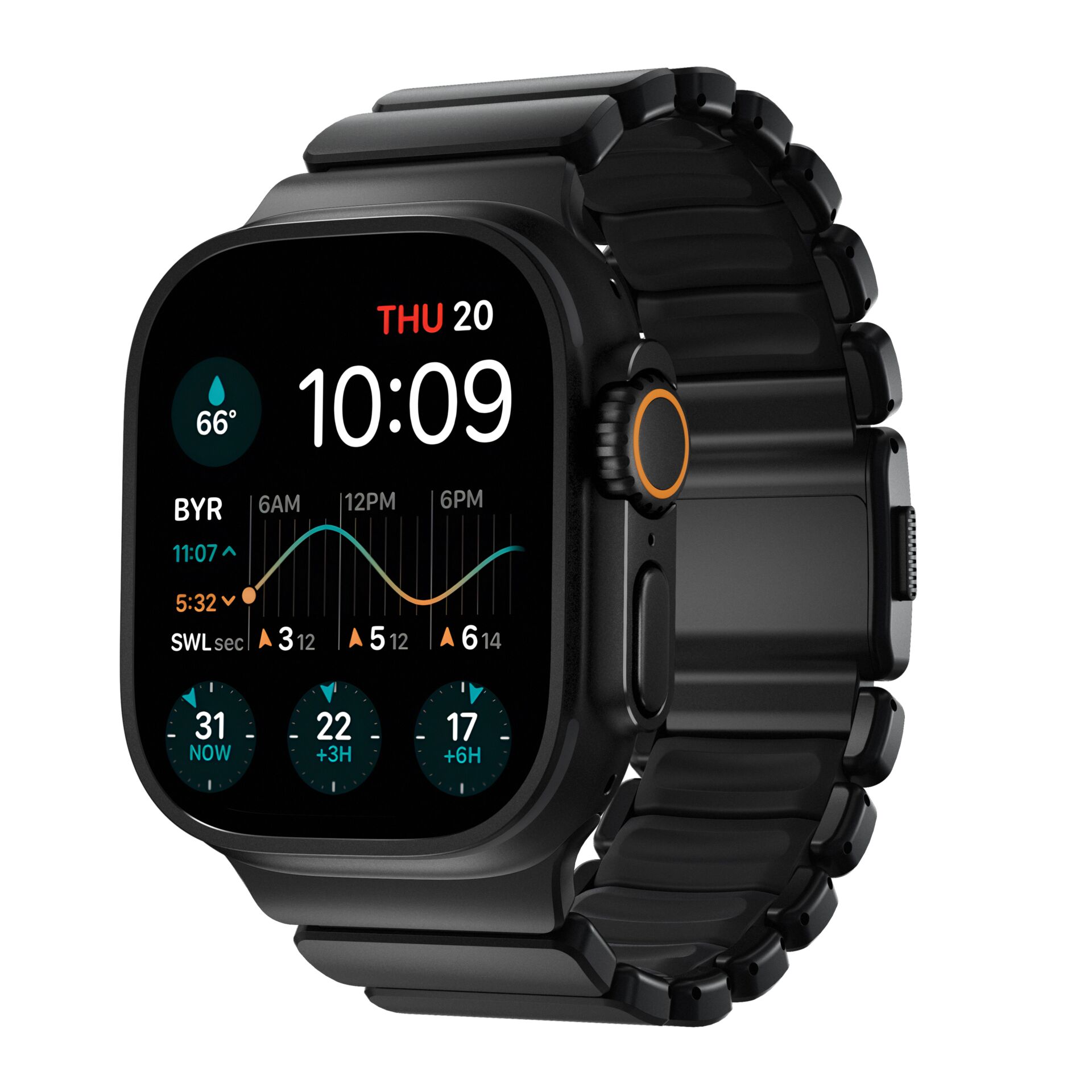 Nomad Stratos Band Titanium  Black 49mm Black