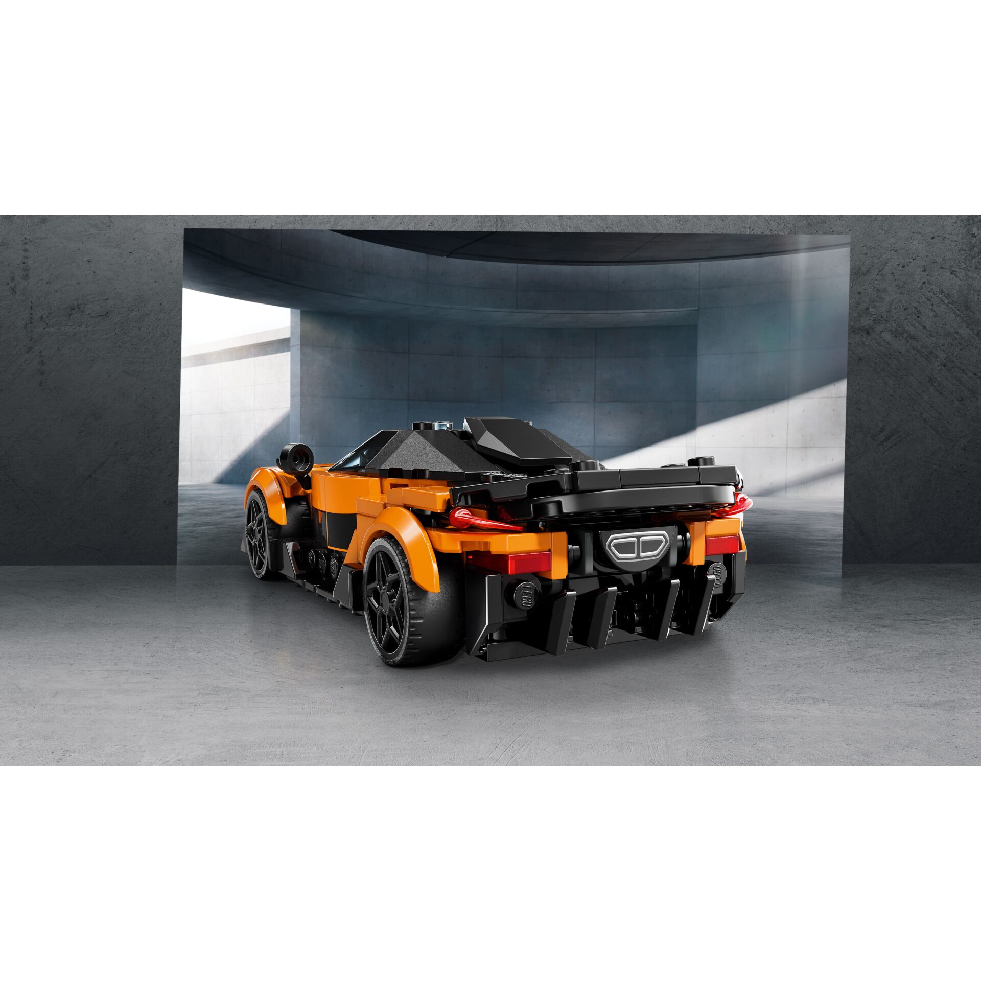 Lego-Auto, Oranges Auto, Sportwagen, Kabriolet, Heckspoiler