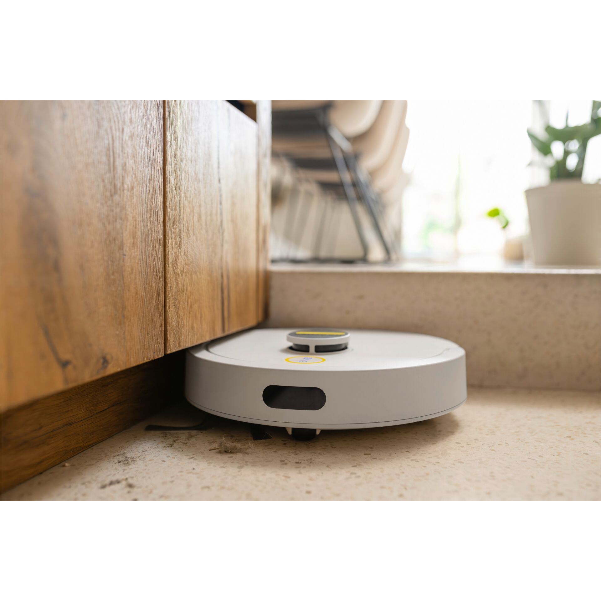 Robotas roboter?, Bodenreinigung, Robotiksreiniger, Weißer Roboter, Untermöbel, Roboterstaubsauger, Saugroboter, Haushaltsgerät, Staubsaugerroboter, flexibles Design