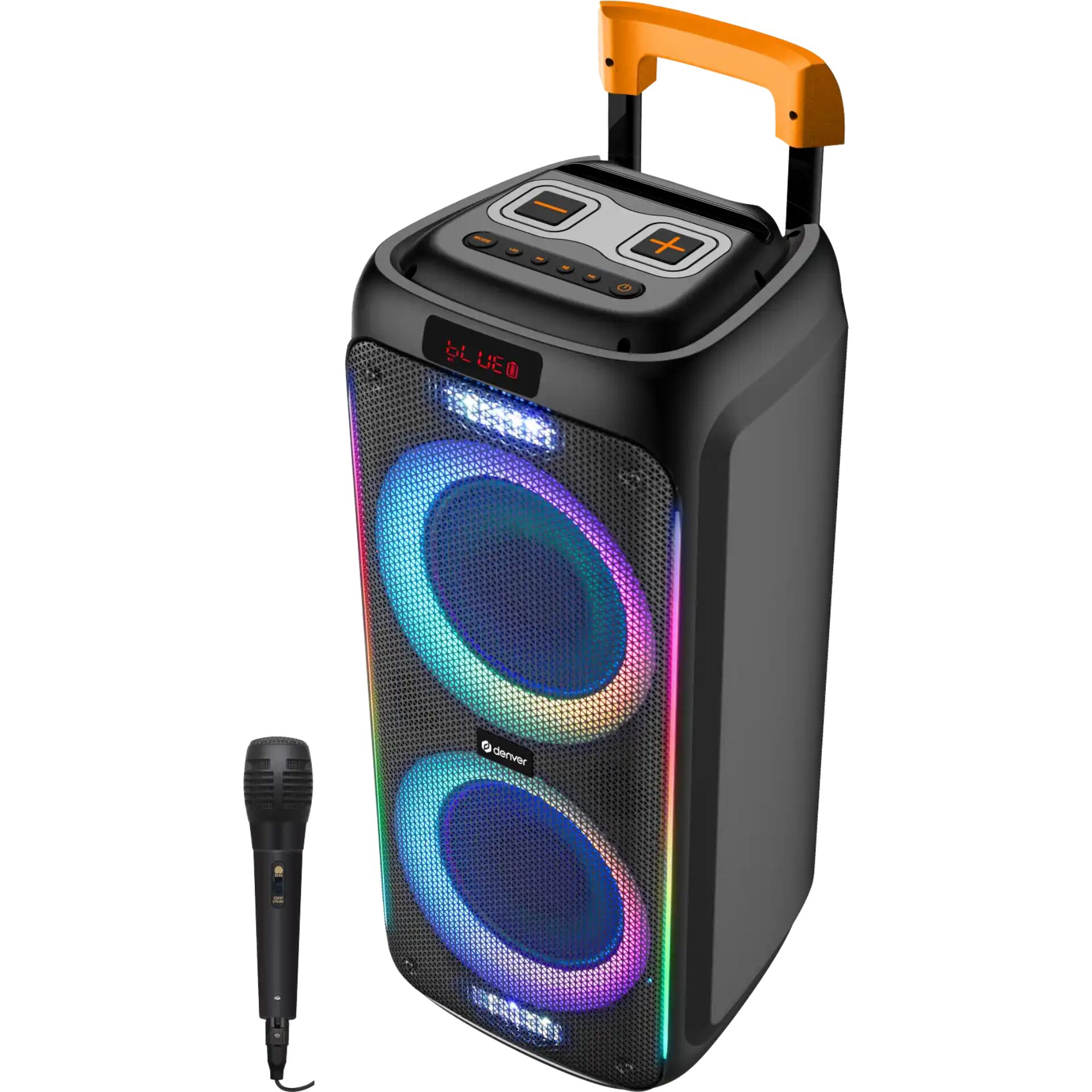 tragbare lautsprecher, bluetooth lautsprecher, rgb beleuchtung, usb mikro, mikrofon mit tragetasche