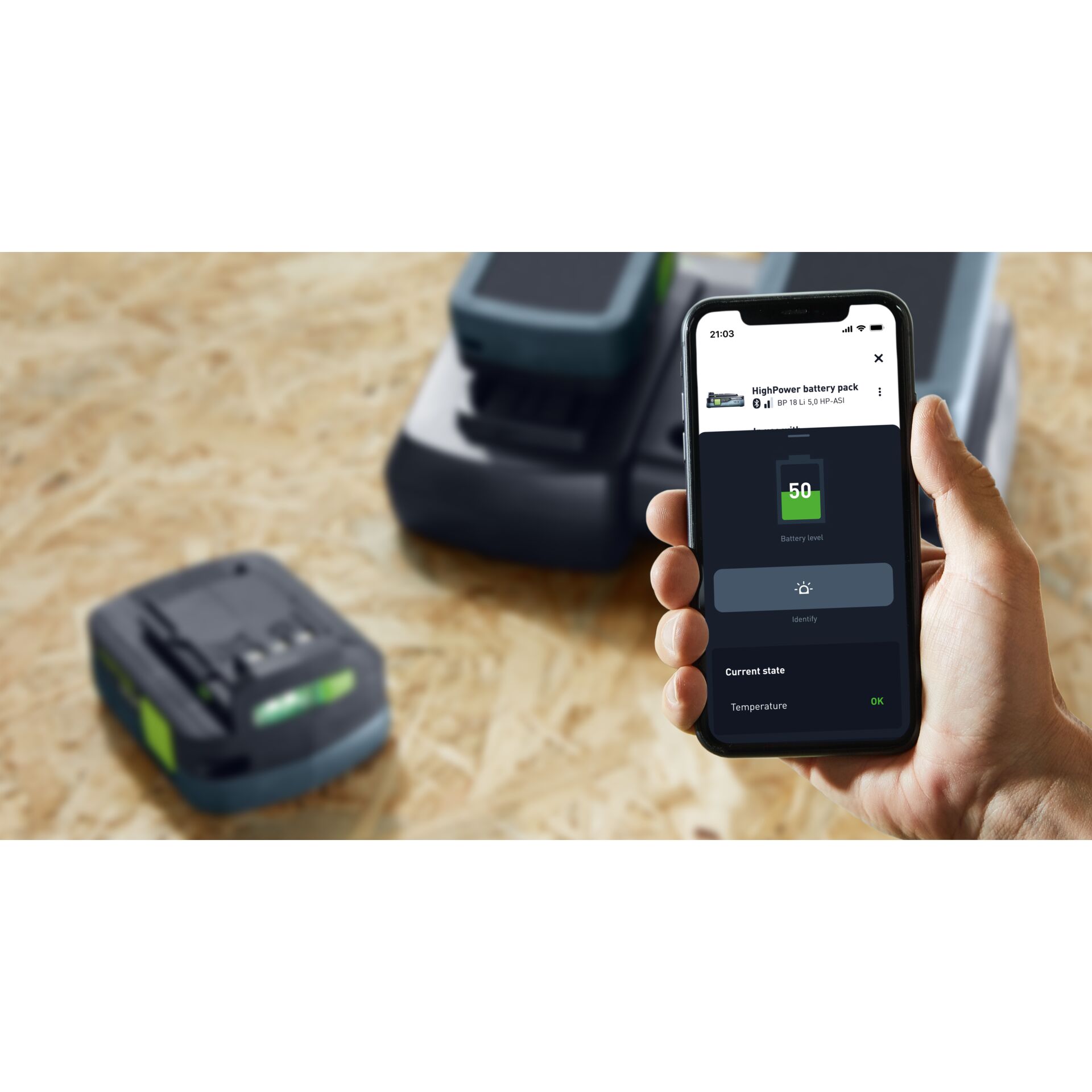 Batterie, Batteriepack, Lithium-Ionen, Werkzeugakku, Smartphone-Steuerung