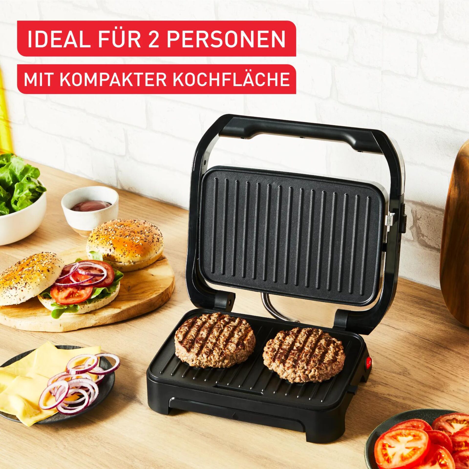 Kontaktgrill, Grillplatte, Elektrisch, Kompakt, Rechteckig