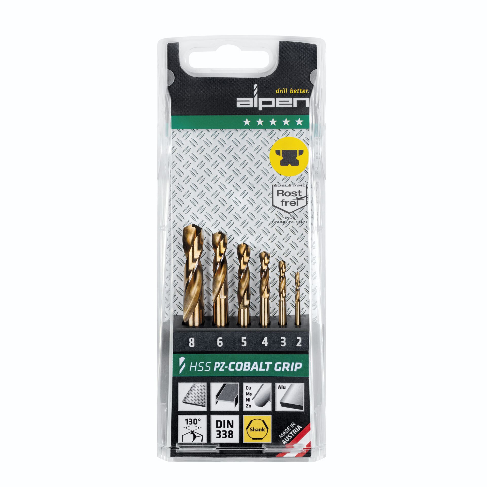 Alpen Kassette PZ HSS Cobalt  1897 3-kant TM 6,6-tlg.