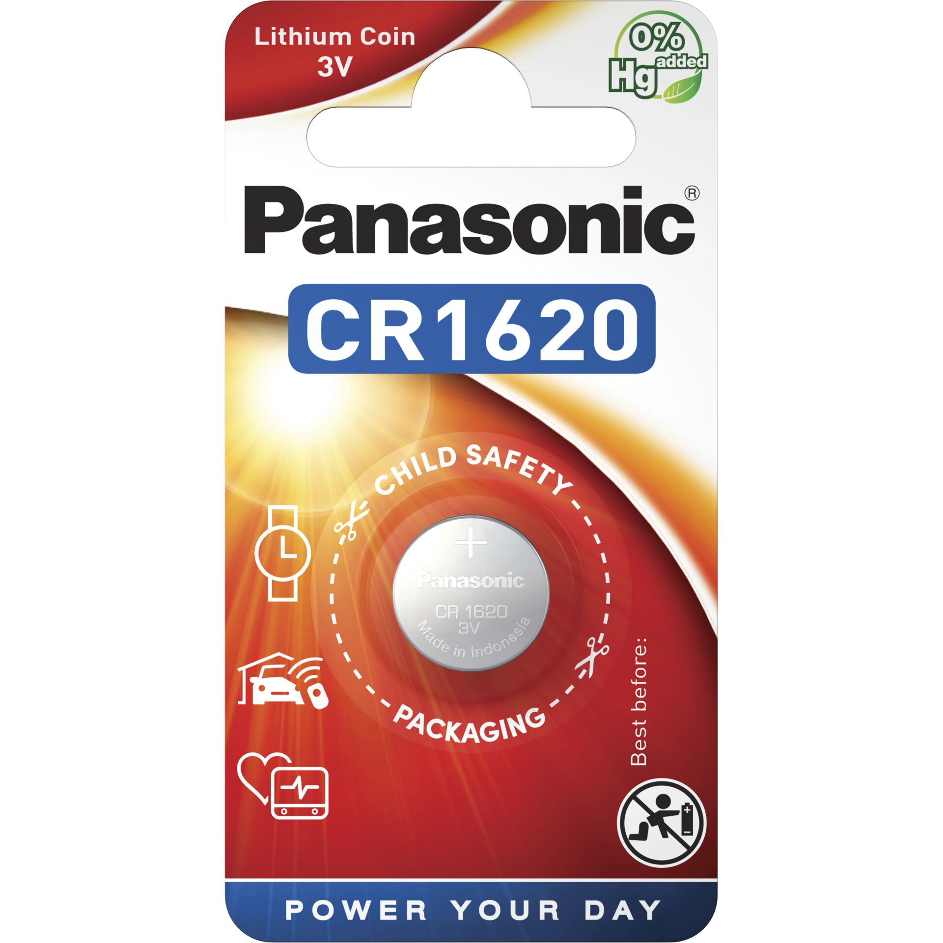 1 Panasonic CR 1620  Lithium Power