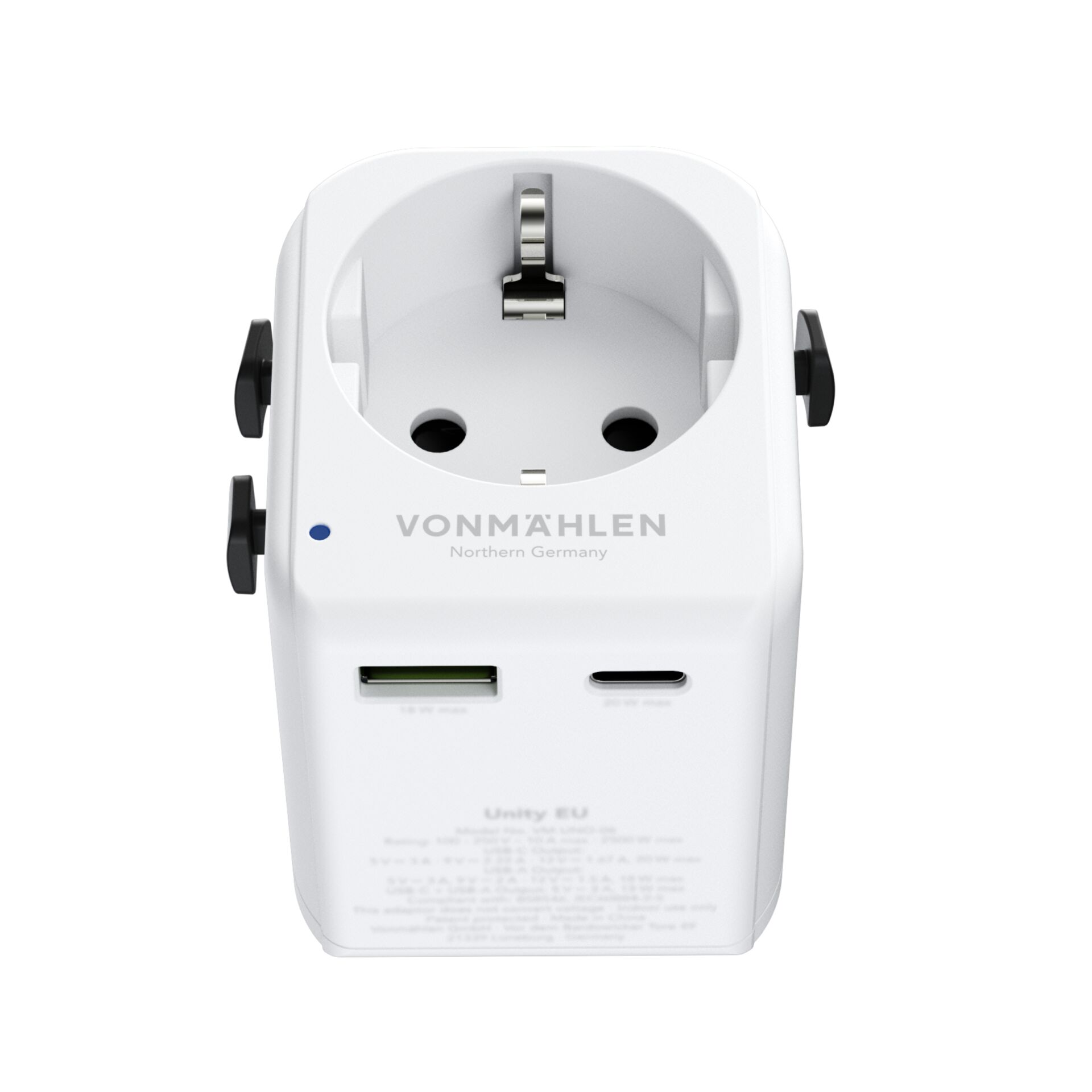 Vonmählen 2500W Unity EU Travel  Charger White