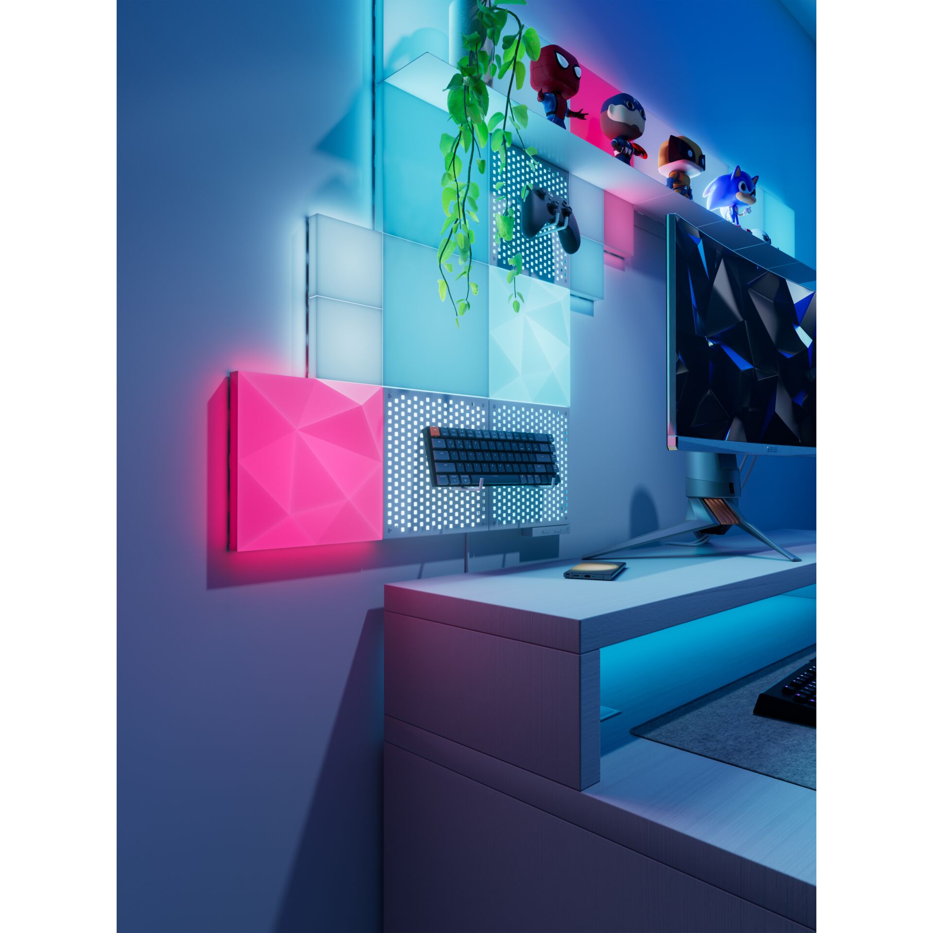 Innenarchitektur, Tabelle, Schreibtisch, Überwachen, Bildschirm