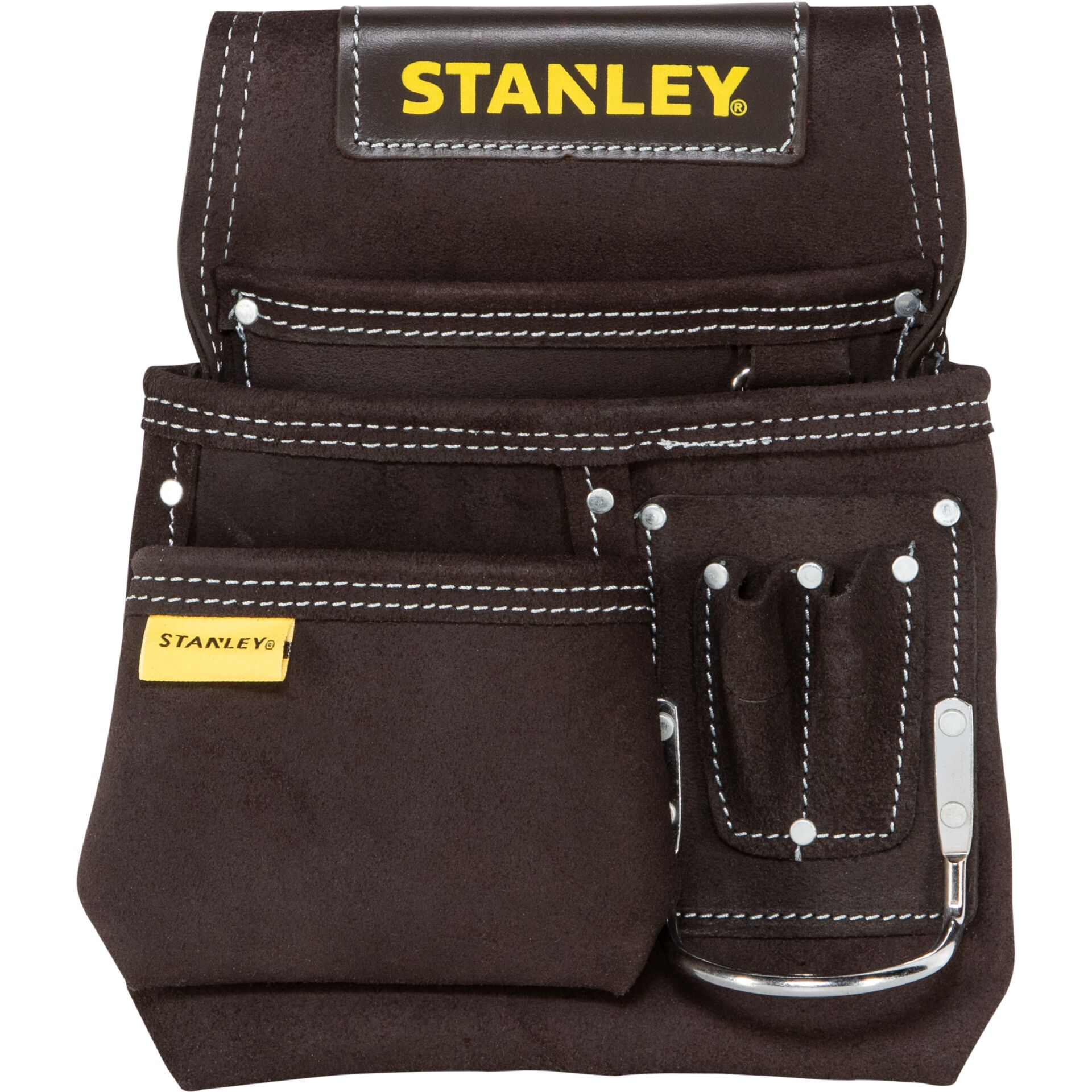 Werkzeugtasche, Gürtelwerkzeug, Beutel, braun, Steppnaht