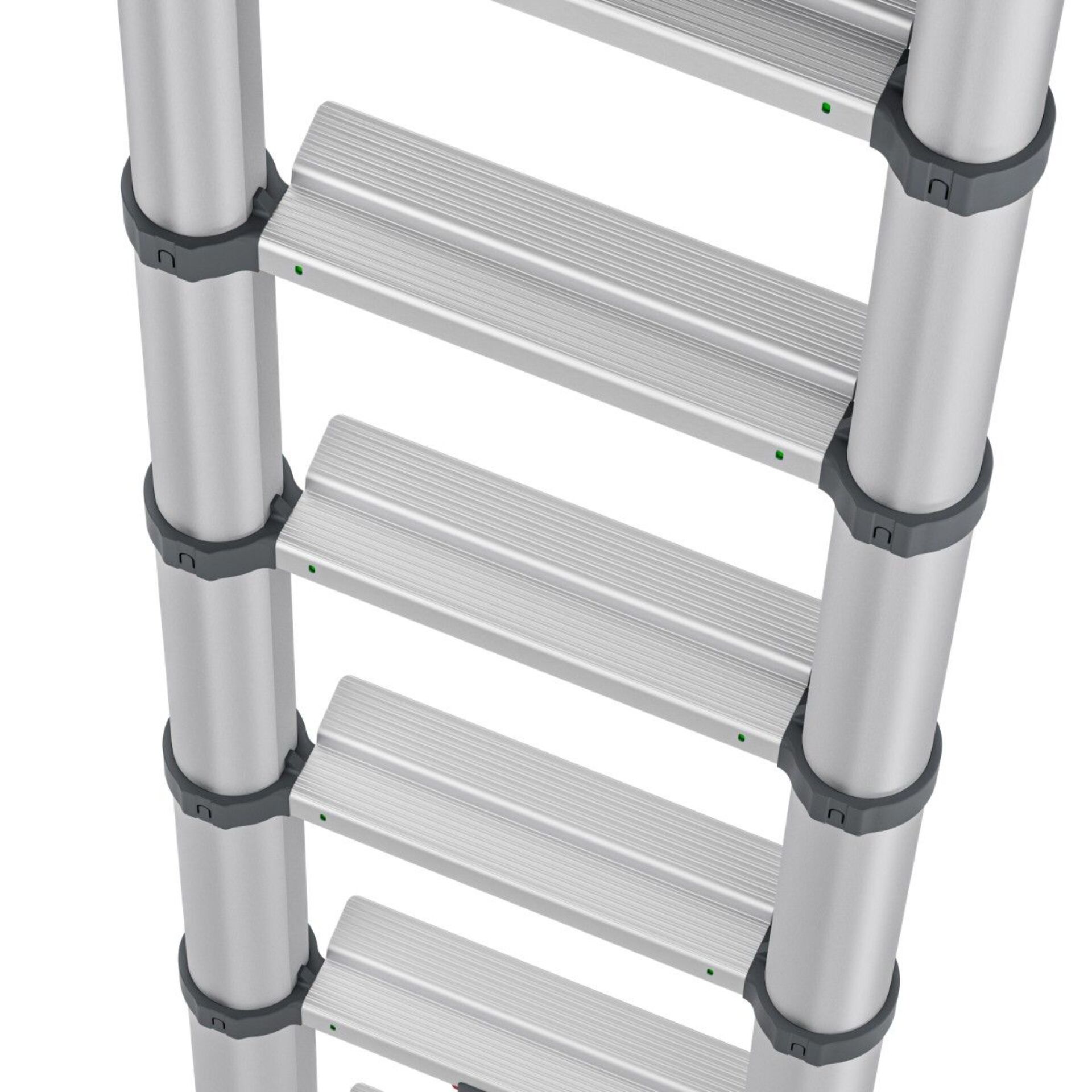 Teleskopstiege, Aluminiumstufen, Rutschfest, Stufenleiter, Stahlrohre