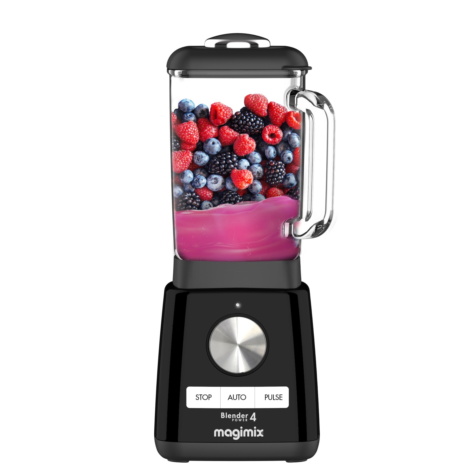 Blender, Mixer, Fruchtshake, Glasbehälter, 4-Kernknopf