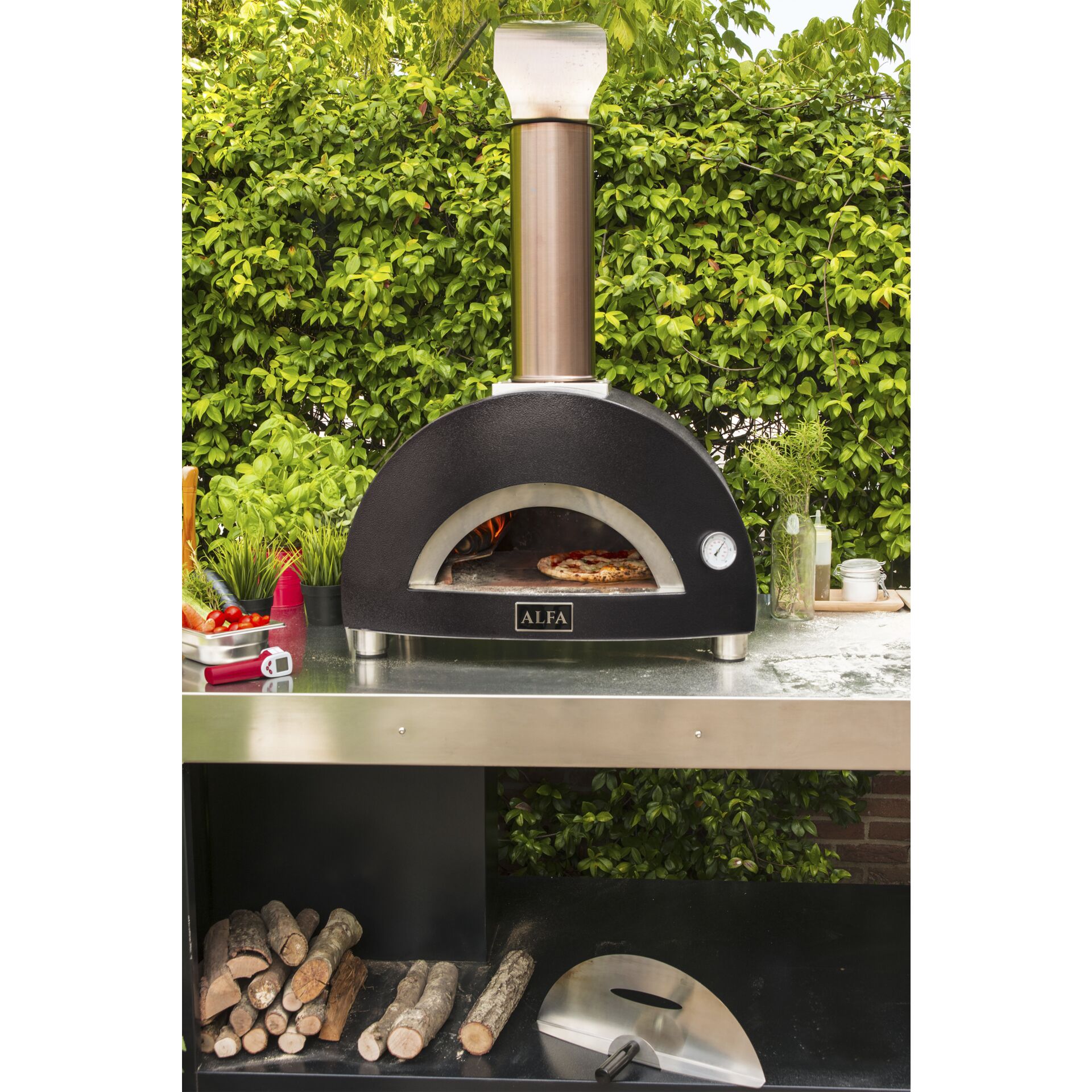 Kamin, Drinnen, Grillen, Innenarchitektur, Pizza
