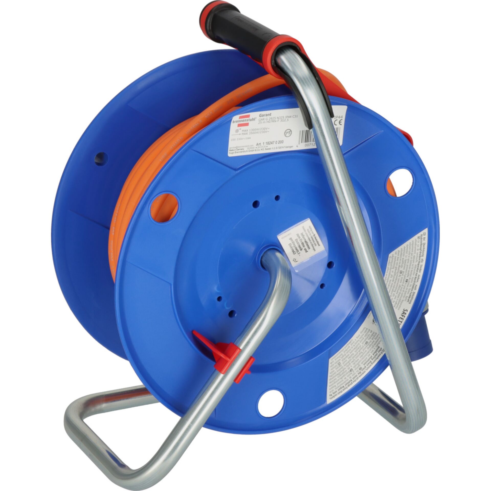Schlauchrolle, Schlauchaufroller, Gurtrolle, Schlauchwagen, Blau