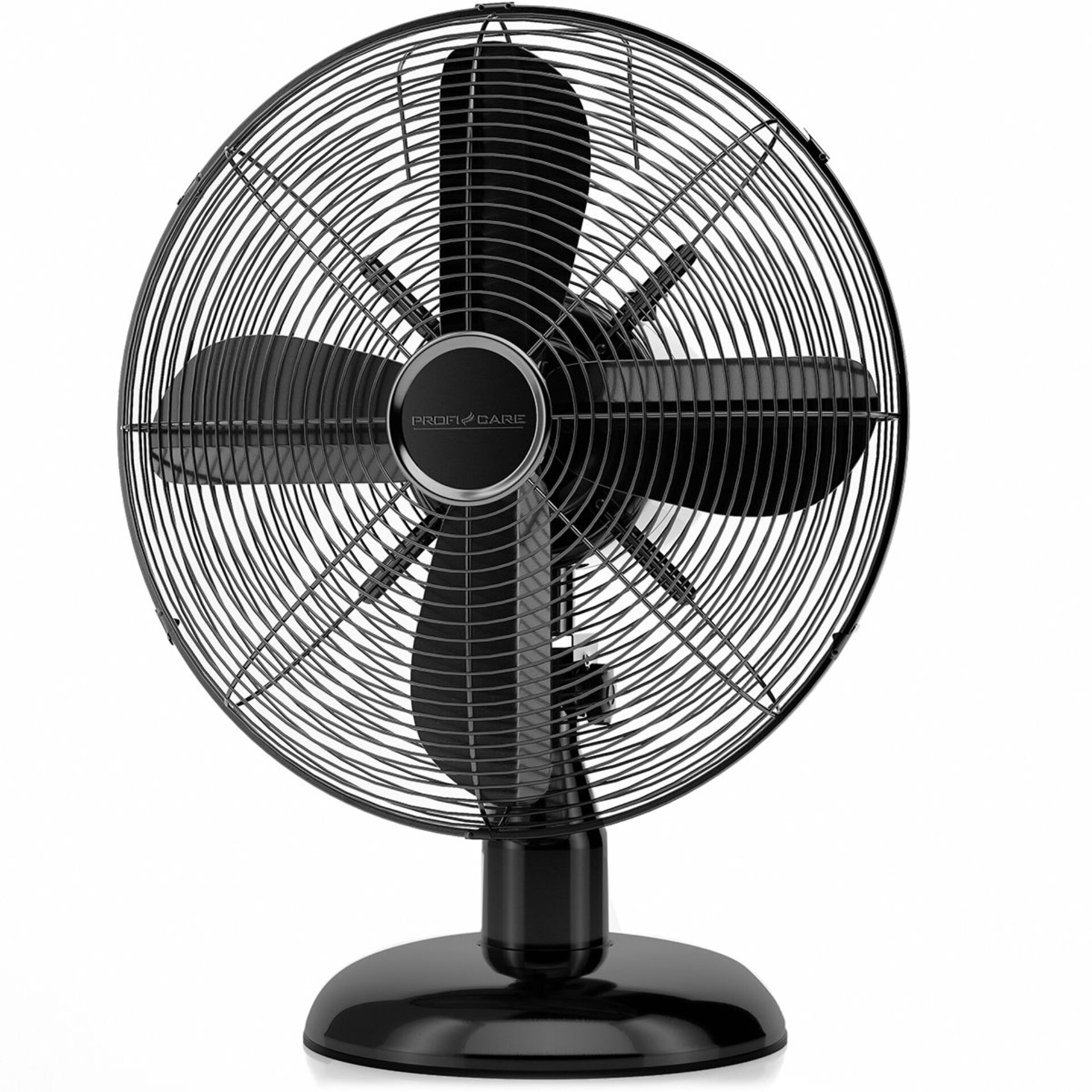 Ventilator, Tischventilator, 4-Blatt Propeller, Schwarz, Netzgitter