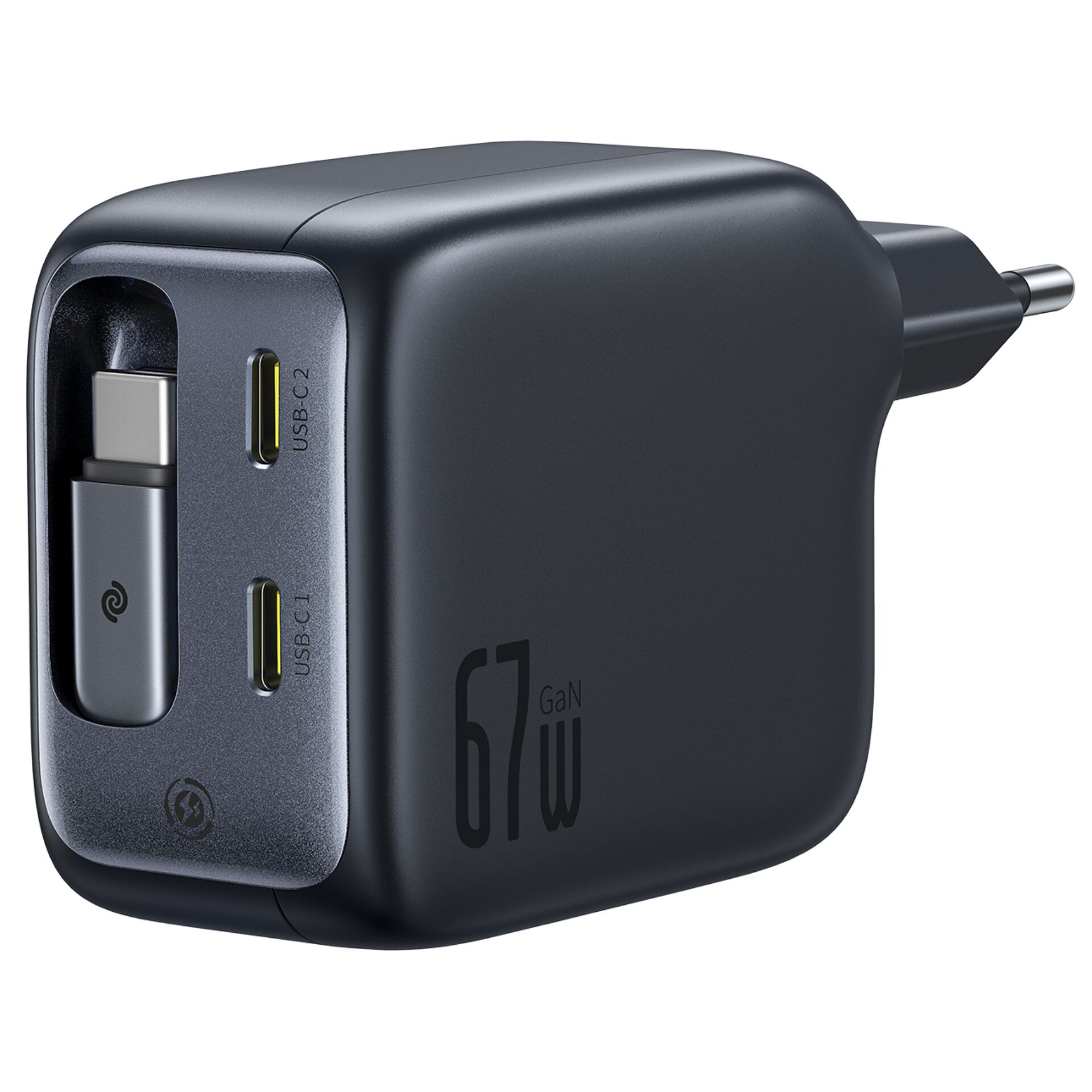 Baseus EnerCore CJ11 Charger  Retractable 3C 67W EU Black
