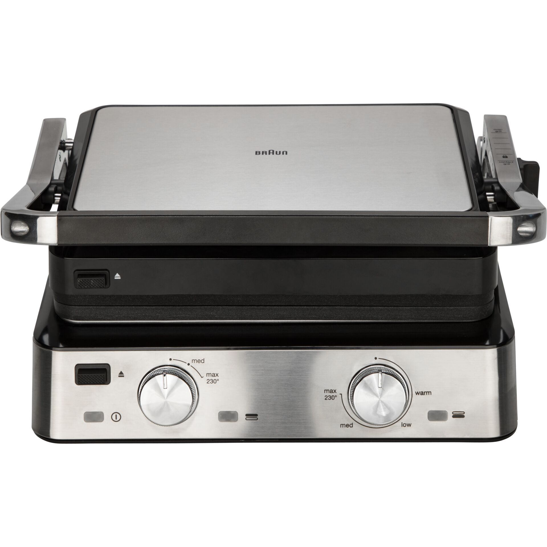Kontaktgrill, Sandwichgrill, Edelstahl, Doppelbräter, Thermostatregler