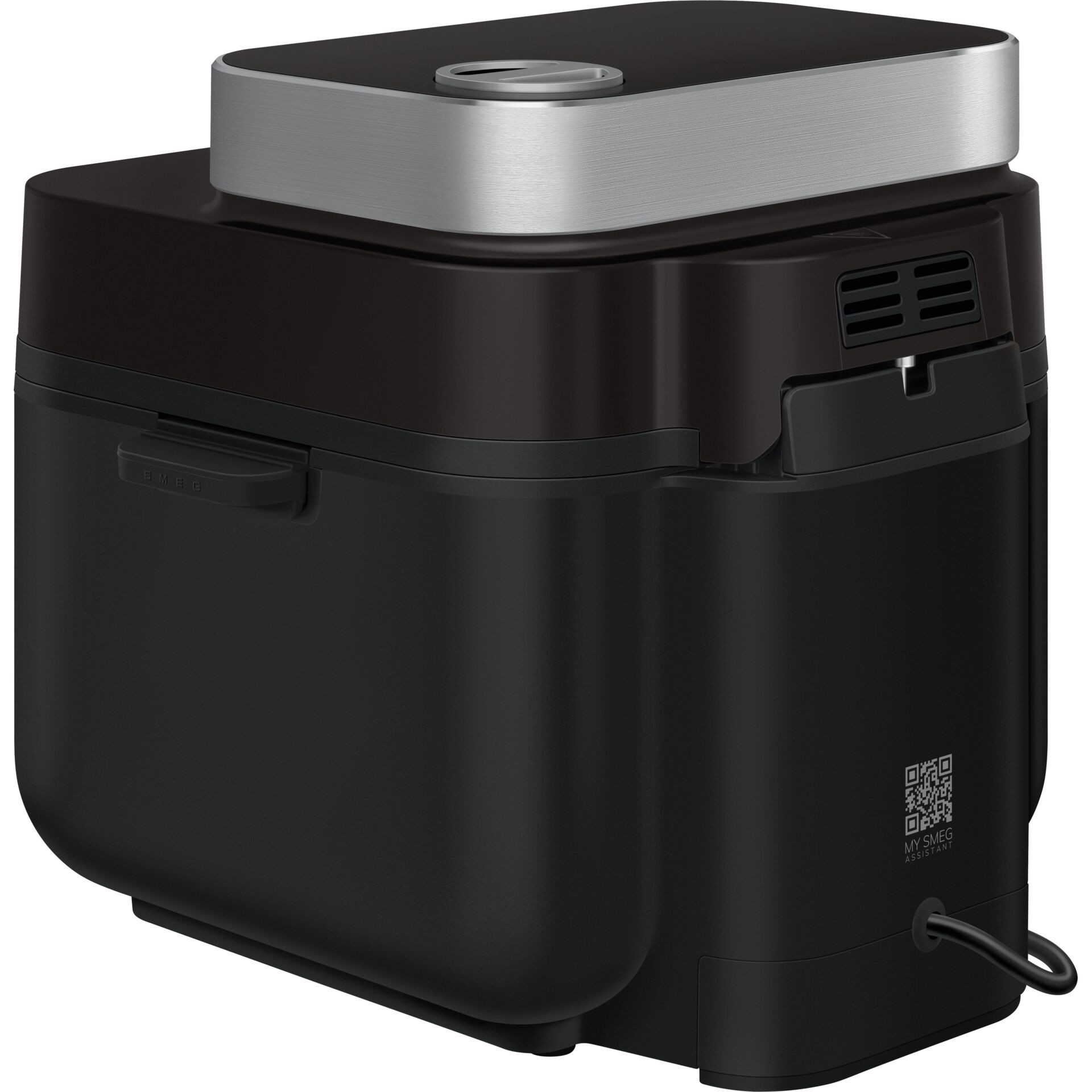 Küchenmaschine, Küchenmaschine mit Top-Deck, Schwarz, Klemmdeckel, Rührbehälter