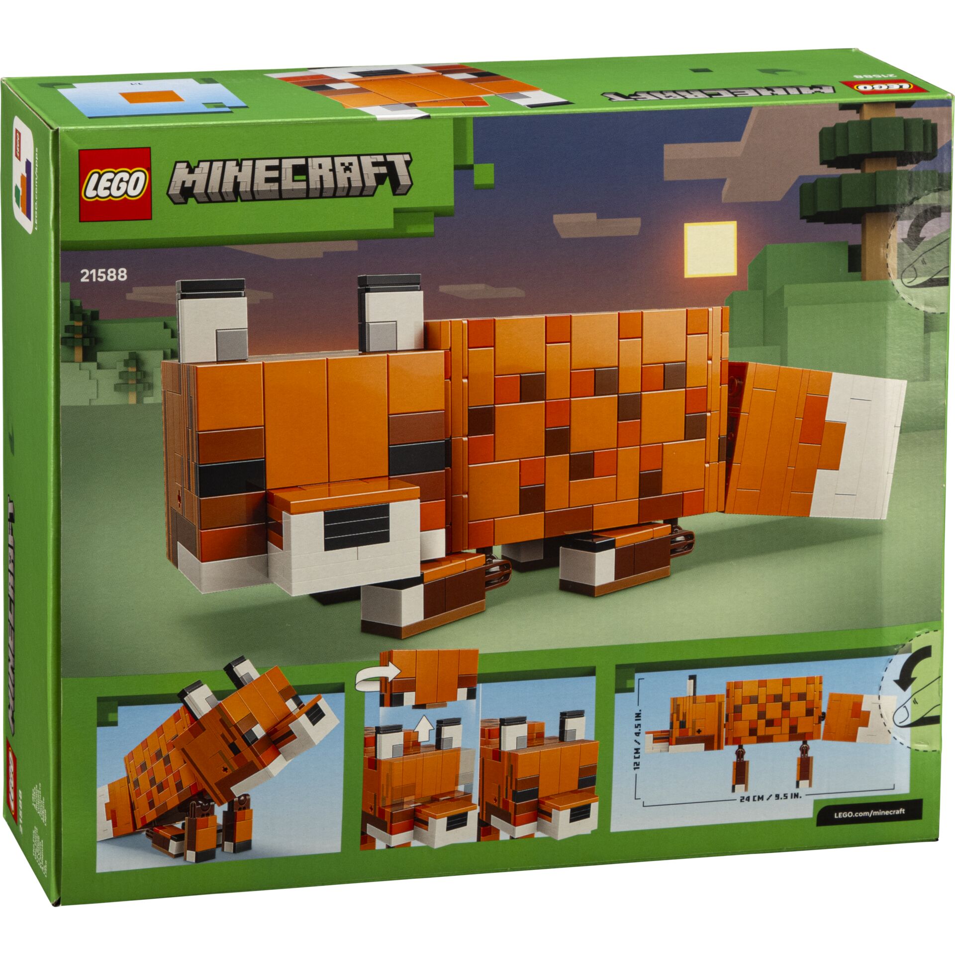 Lego, Minecraft, orange blocks, Bausteinmodell, Tierfigur