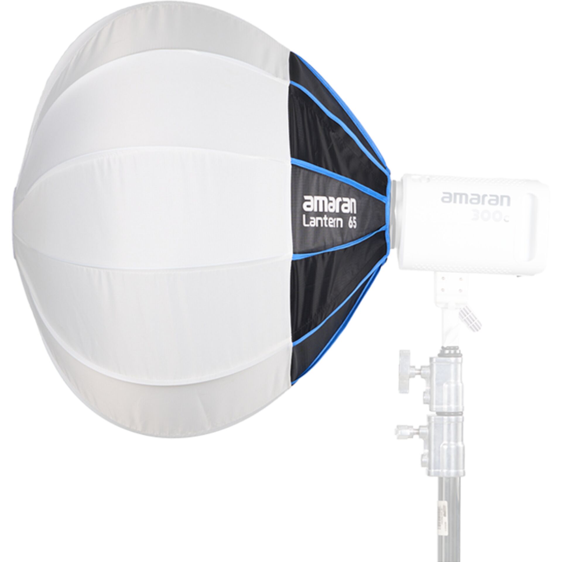 Fotografie-Softbox, Laternen-Softbox, weißer Diffusor, schwarze Rückseite, blaue Streben