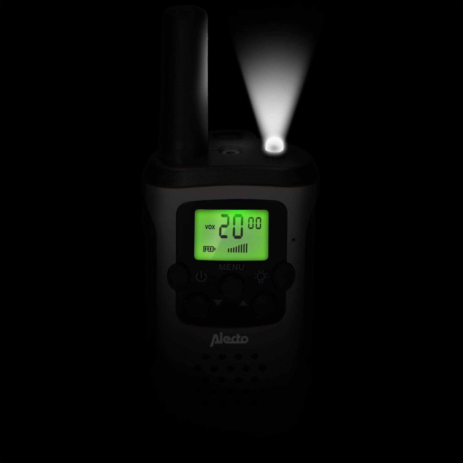 Funkgerät, Walkie-Talkie, LCD-Display, Grünes Display, Antennen