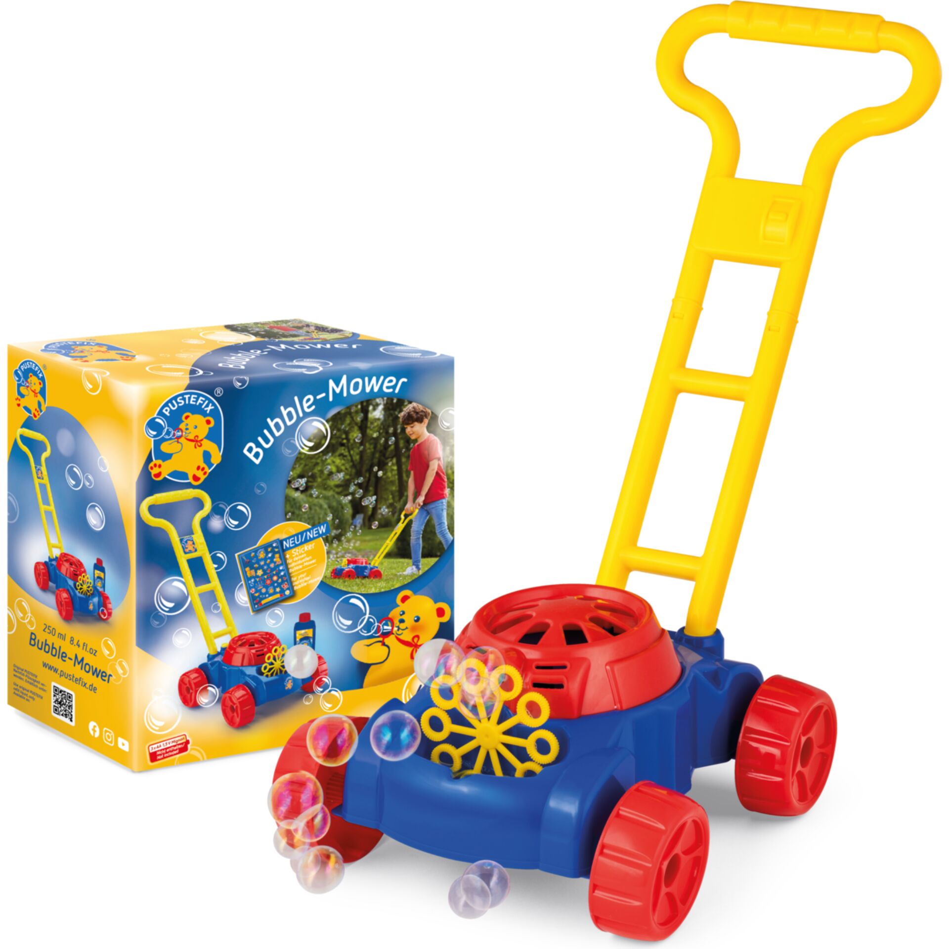 Spielzeugwagen, Bubble-Mower, Kinderwagen, Bunte Farben, Pusteffekt