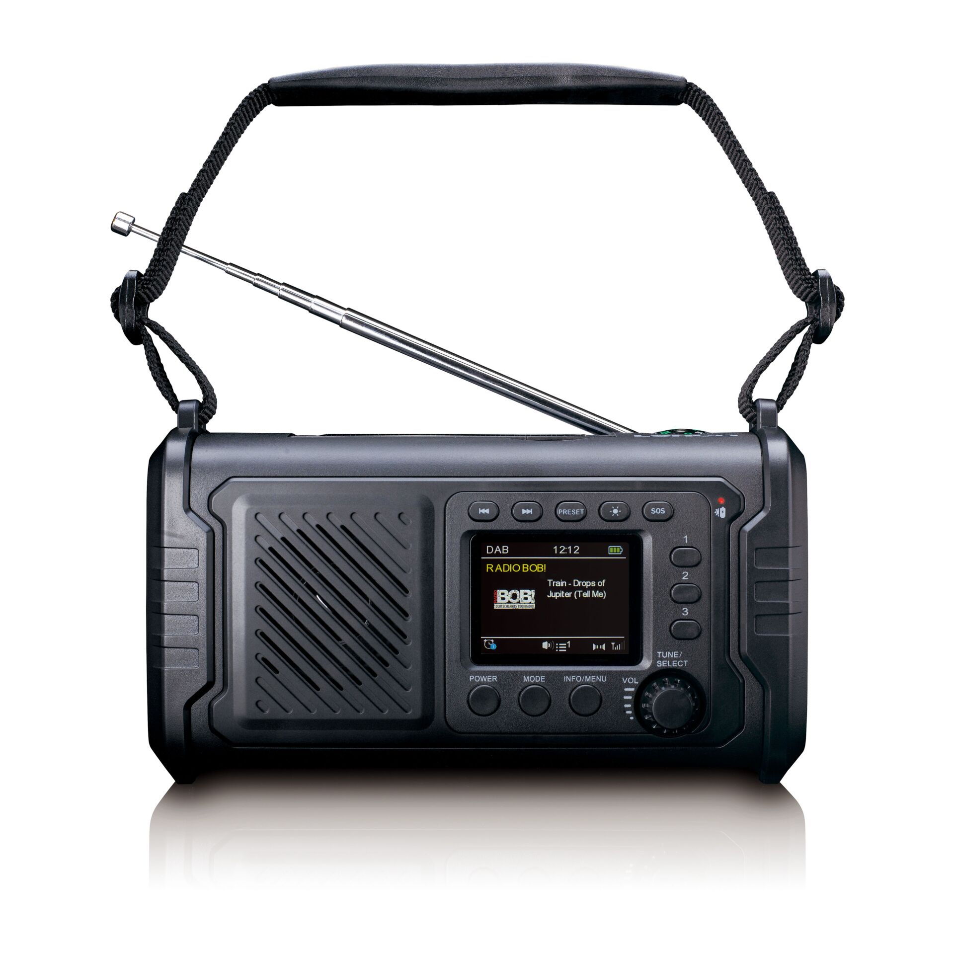 portables Radio, DAB-Radio, Handfunkgerät, integrierter Lautsprecher, Antenn, ]}{}{
