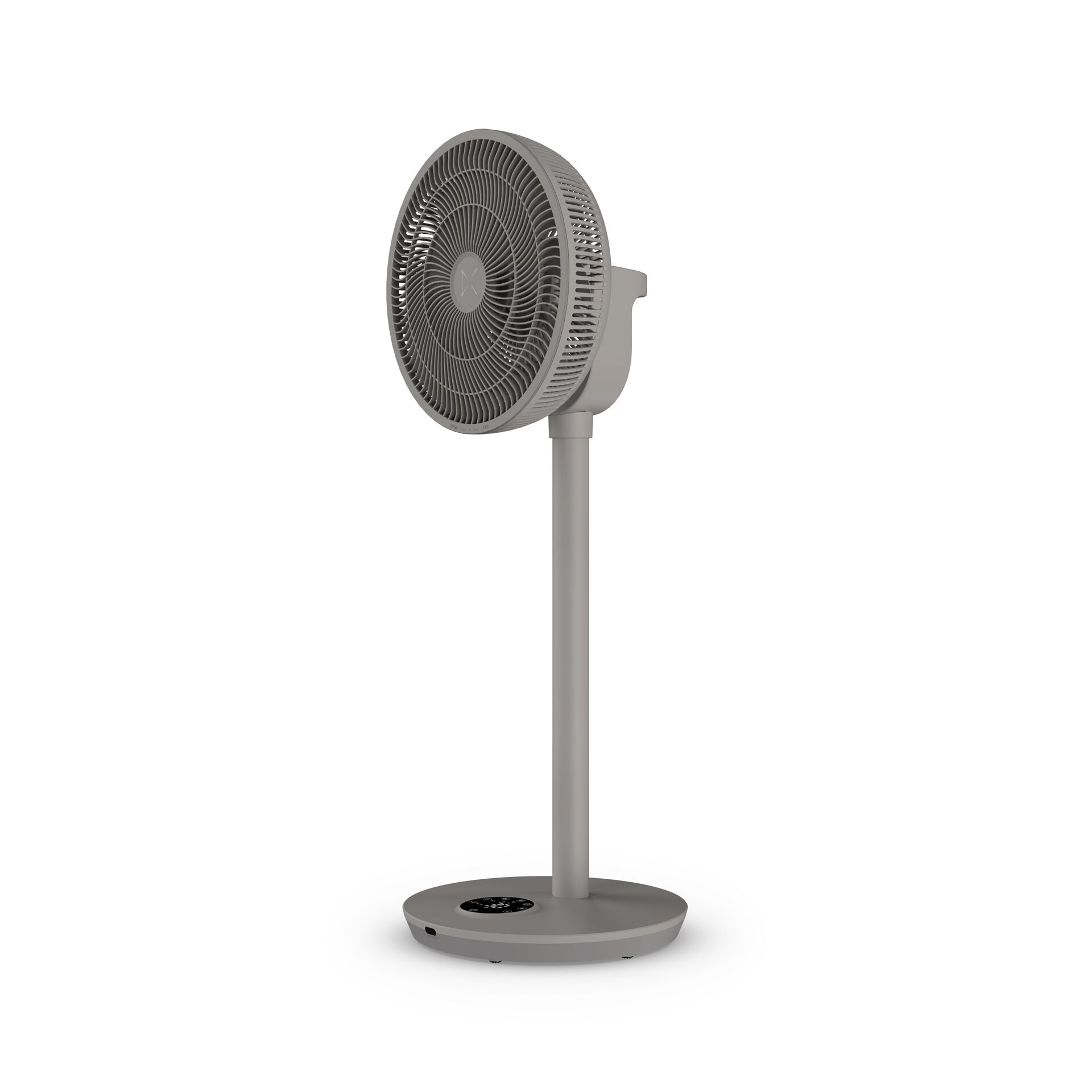 Ventilateur, Pieds, Tableau de contrôle, Panneau, Silencieux, Ventilator, Standventilator, verstellbar, runde Lüftungsgitter, Grau