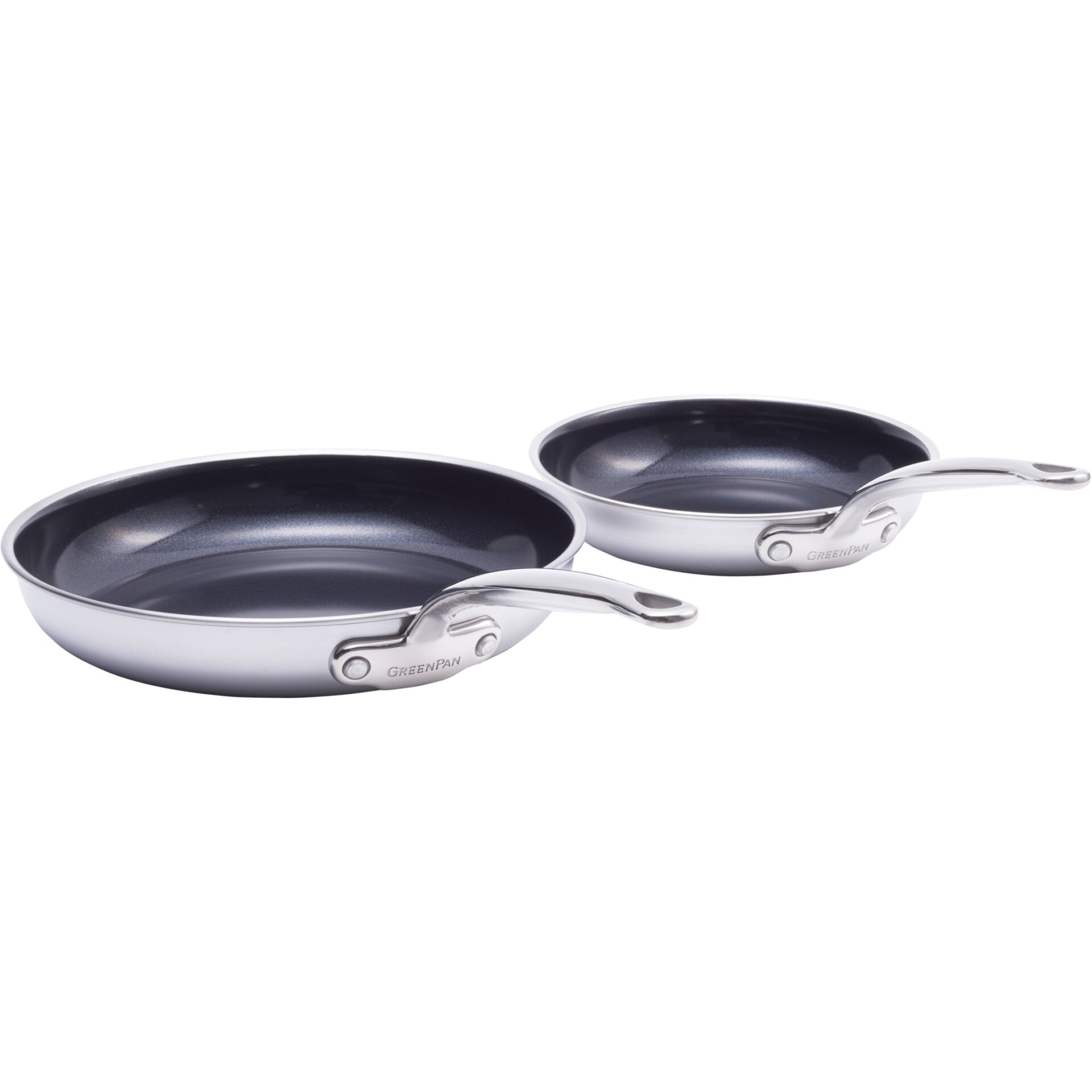 GreenPan Premiere Bratfpannenset  2-tlg., 20+28cm Edelstahl