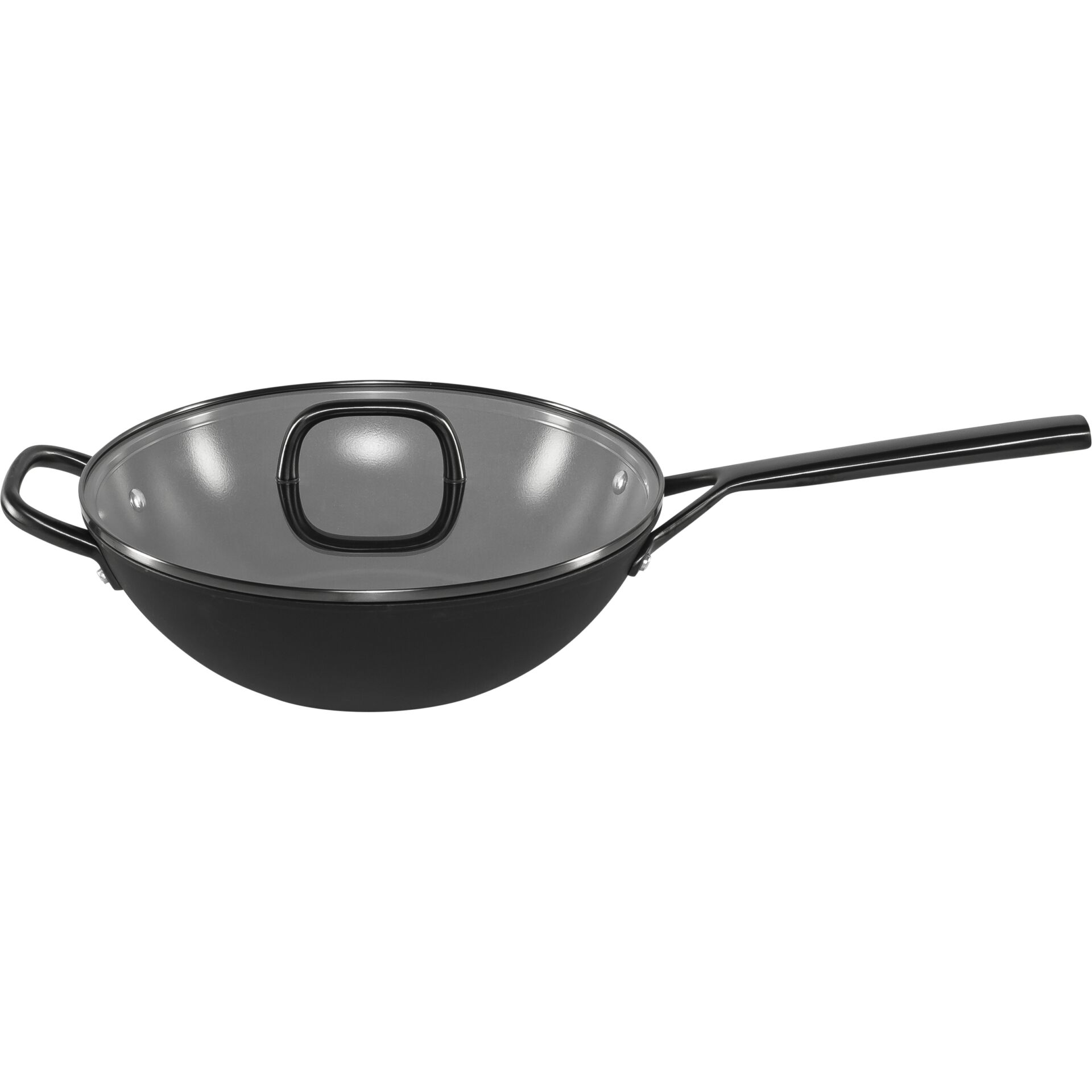 Pfanne, Wokpfanne, Glasdeckel, antihaft, Stielpfanne