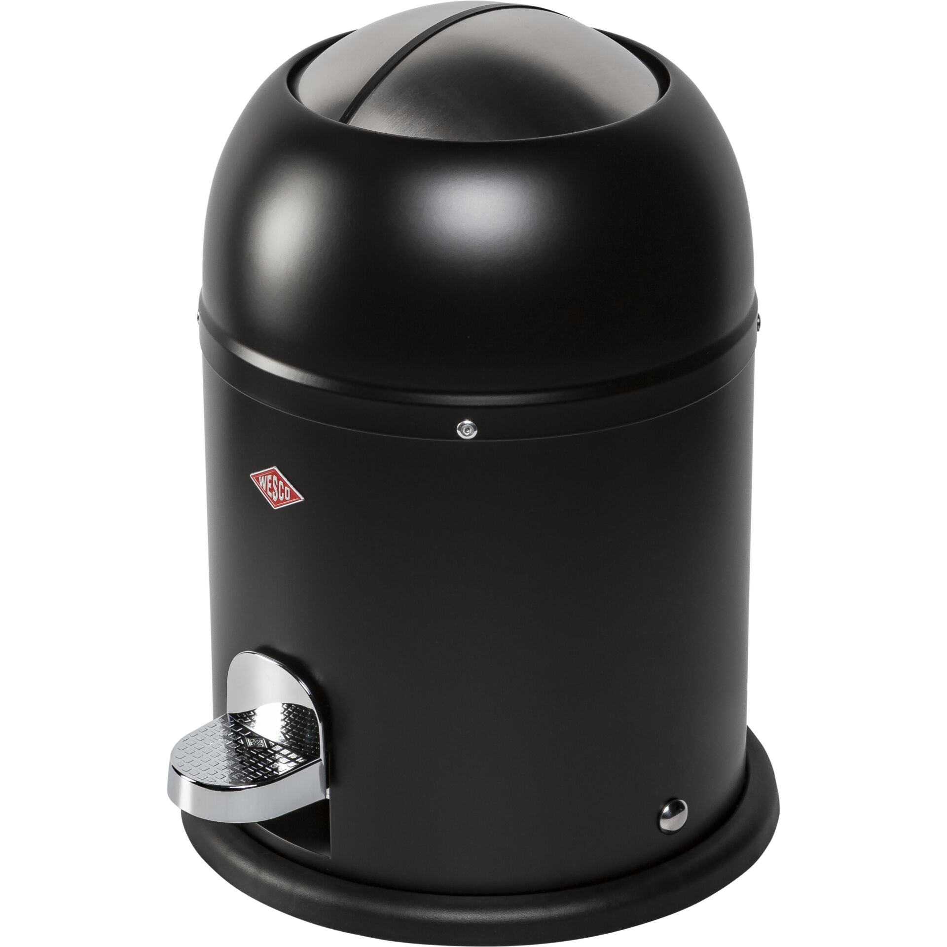 Abfalleimer, Mülleimer, Pedalabfalleimer, Stahl, Schwarz