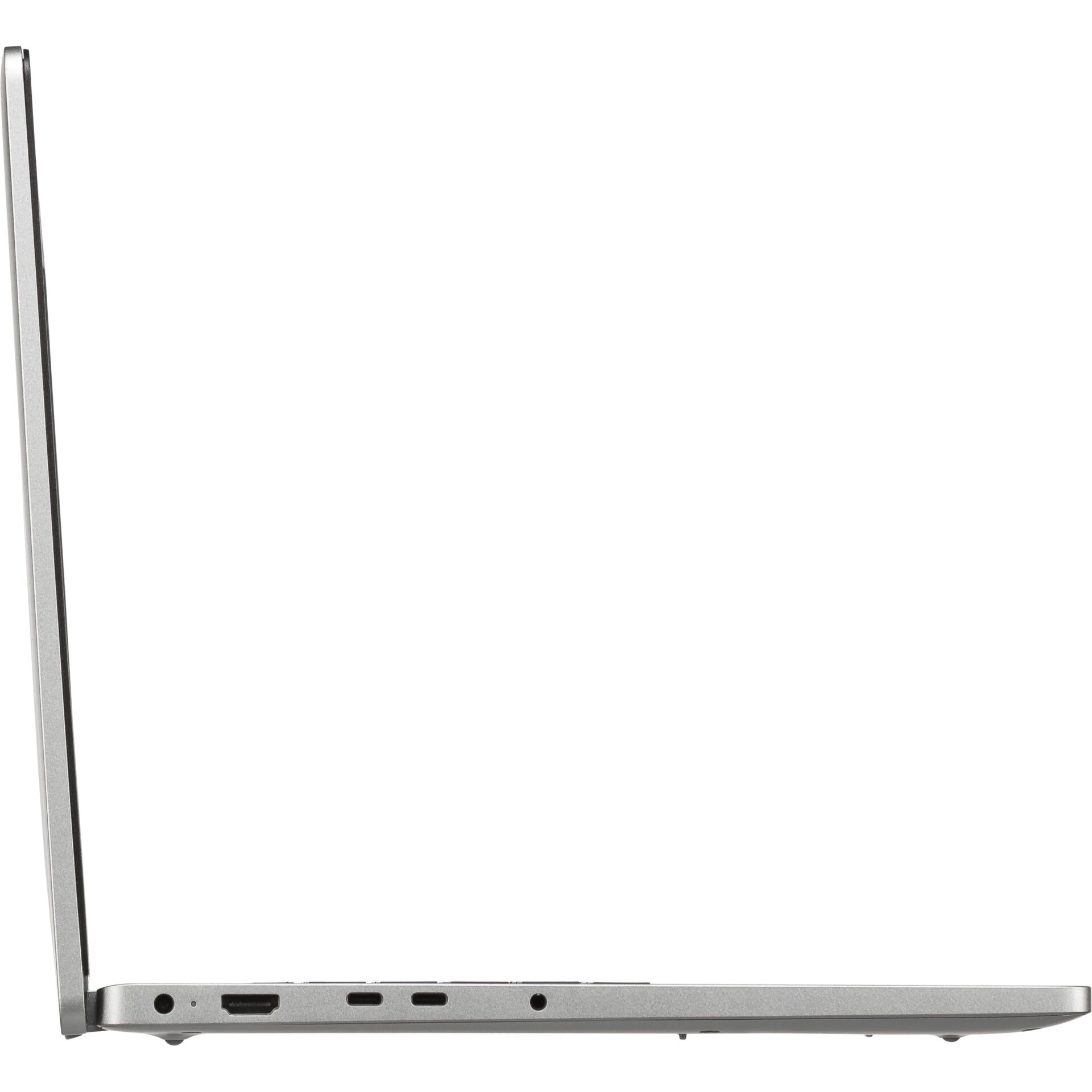 Laptop, Silber, Dünnprofil, Anschlüsse sichtbar, Dünn
