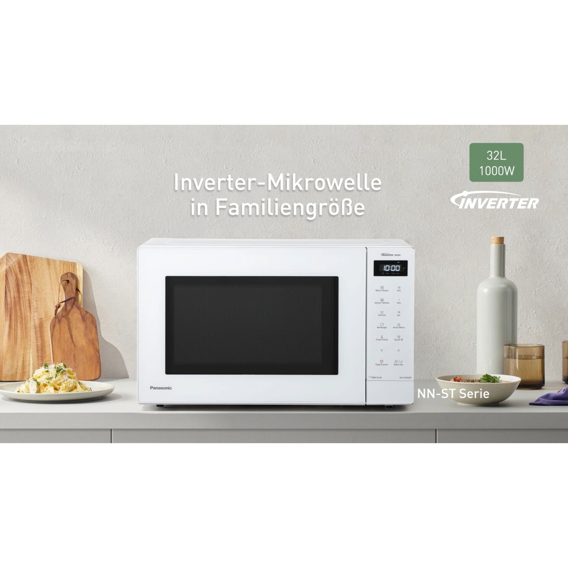 Mikrowelle, Inverter, Küchengerät, 32L, 1000W