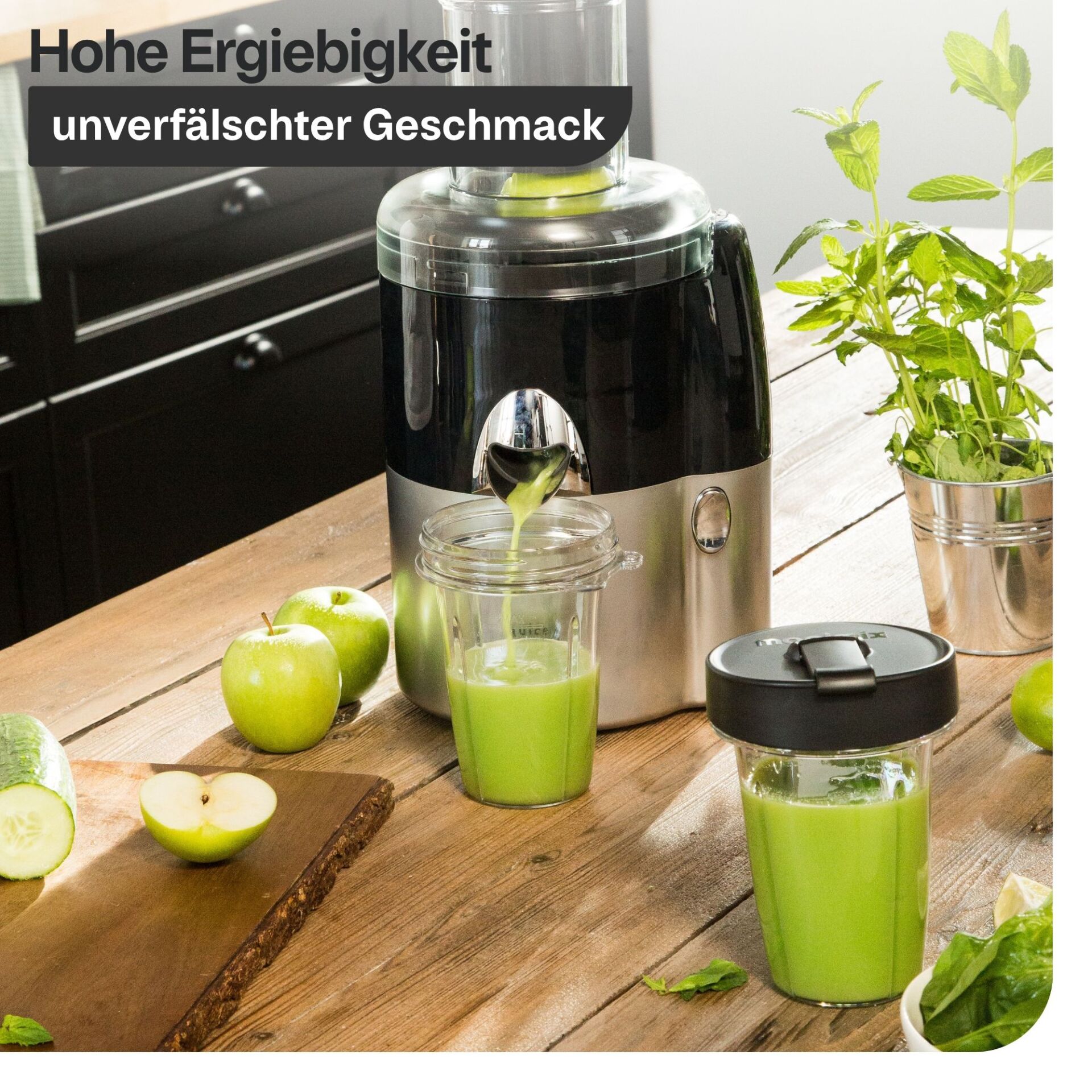 Küchenmixer, Saftmaschine, Grüner Saft, Edelstahl, Küchenzubehör