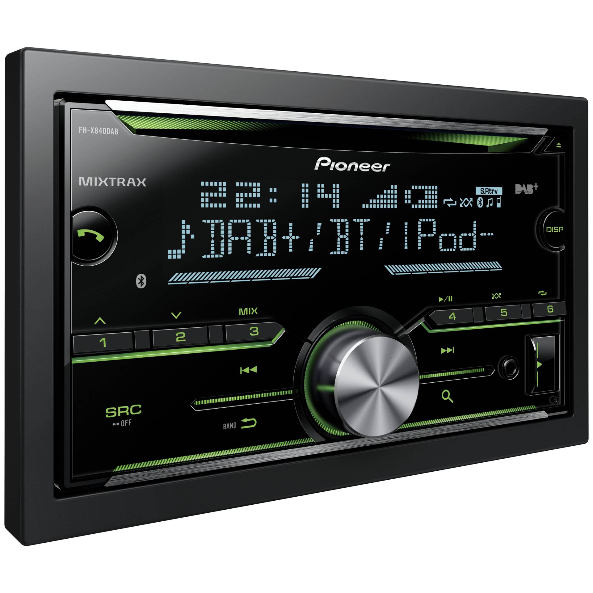 Autostereo, Radio-Einheit, Pioneer, digitale Anzeige, Bedienknopf