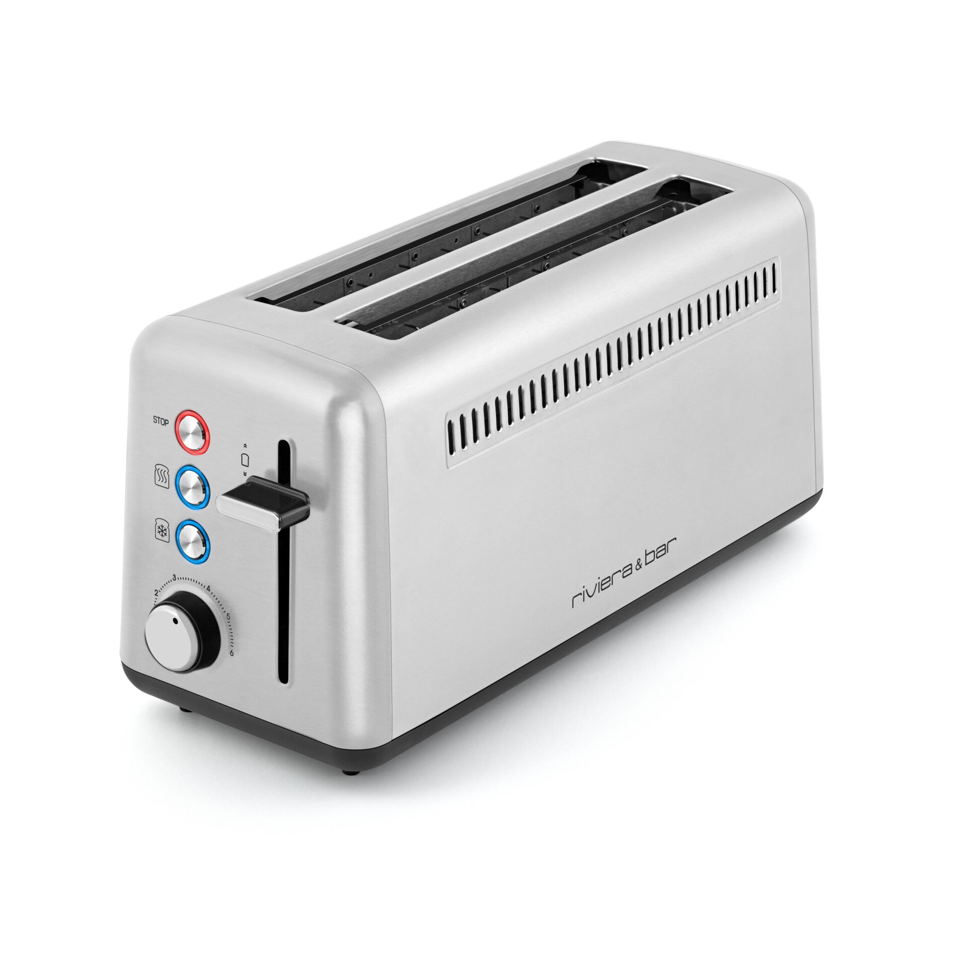 Toaster, 4-Slot, Pop-up, Chromed, Edelstahl