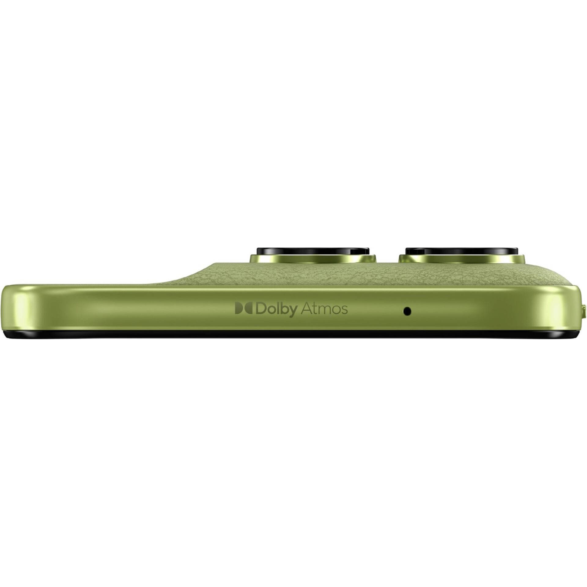 Smartphone, Dual camera, Metallic green, Dolby Atmos, Side profile